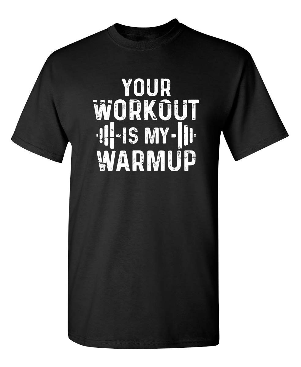 Funny Sarcastic Workout Graphic Novelty T-Shirt - Perfect for Gym, Fitness Enthusiasts & Comic Lovers