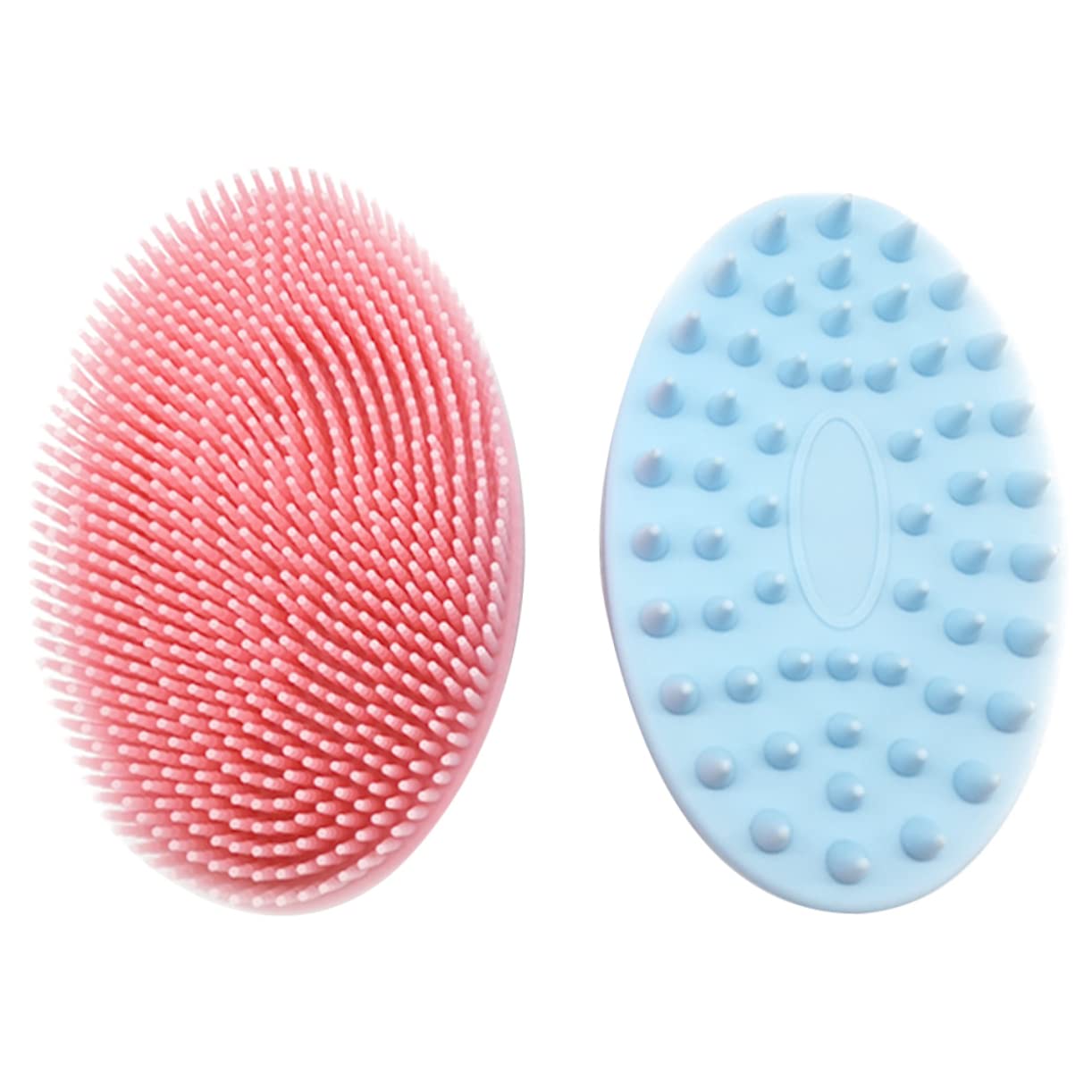 Beavorty 2-Pack Silicone Double-Sided Bath Brush - Exfoliating Body Scrubber & Scalp Massager for Kids & Toddlers - Soft Shower Brush for Gentle Skin Care & Relaxing Bath Time
