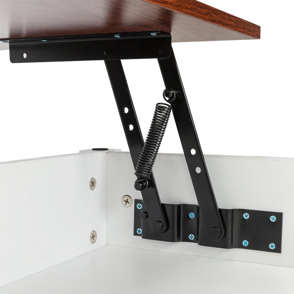 Modern Lift Top Coffee Table with Hidden Storage Compartment & Shelf - White Lift Tabletop for Living Room, Sofa, Home Office & Small Spaces - Convertible Storage Furniture for Books, Remote Controls & Decor