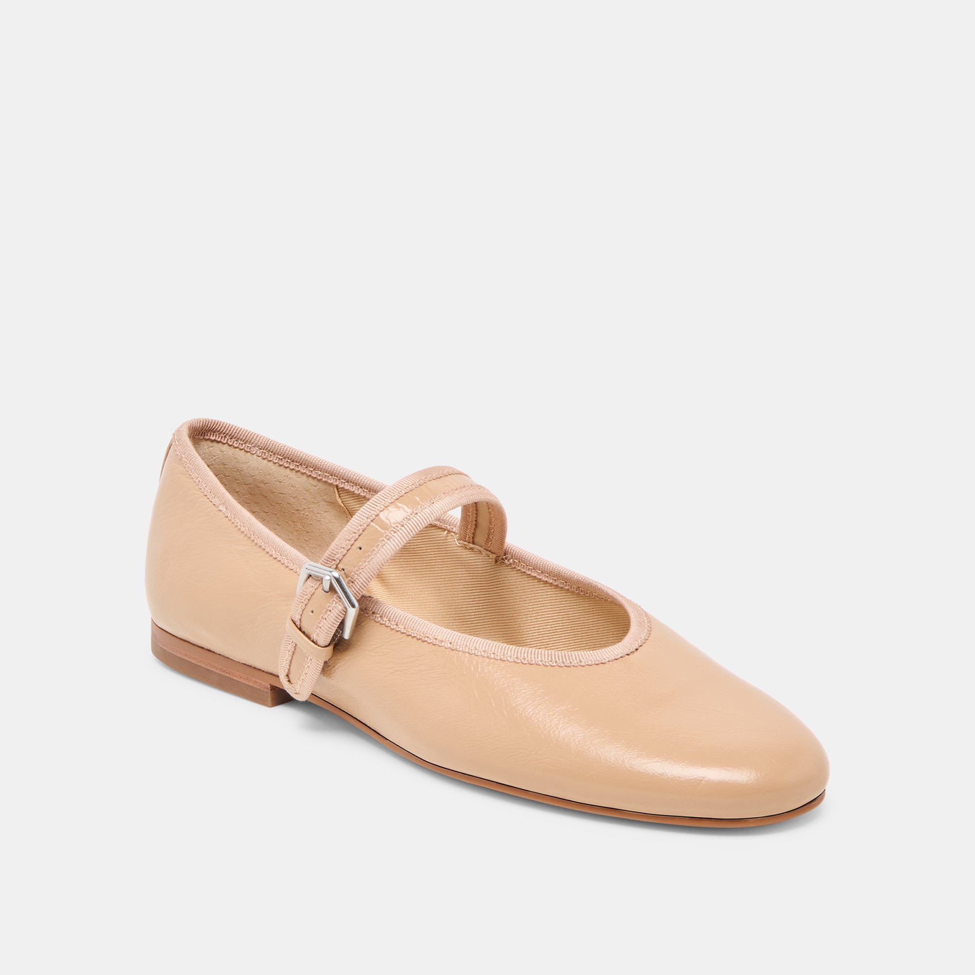 ROSLYN Women's Ballet Flats - Light Tan Genuine Leather Comfortable Slip-On Shoes for Work, Travel & Casual Wear