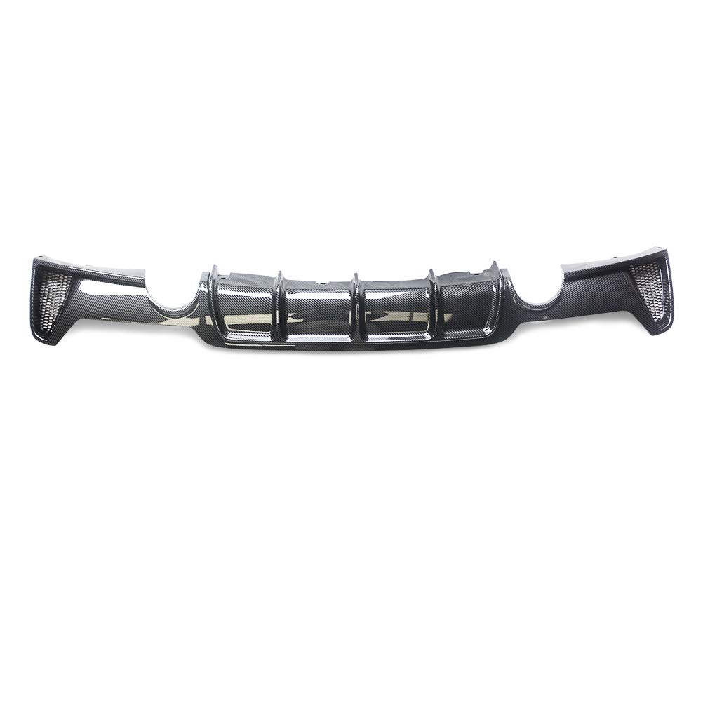 NINTE Rear Diffuser for 2014-2020 BMW 4 Series F32 F33 F36 - M Performance Style ABS Plastic with Carbon Fiber Coating | Lower Bumper Lip Spoiler | Enhances Aerodynamics & Sporty Look for Street & Track Racing