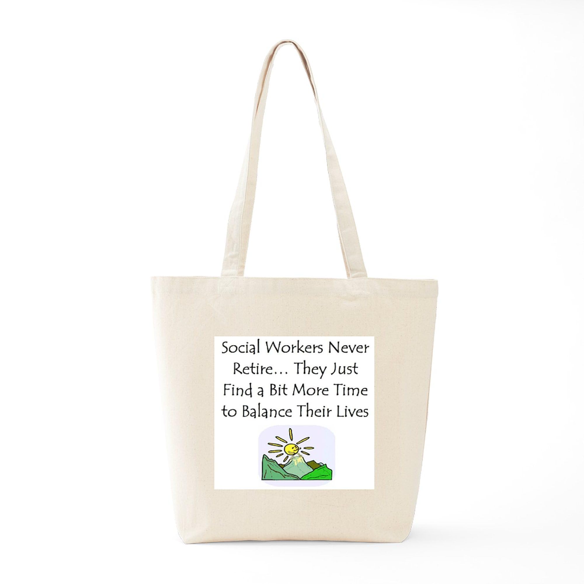 Retirement Gifts Tote Bag - Natural Canvas Reusable Shopping Bag for Women & Men - Perfect for Beach, Grocery & Work Commute