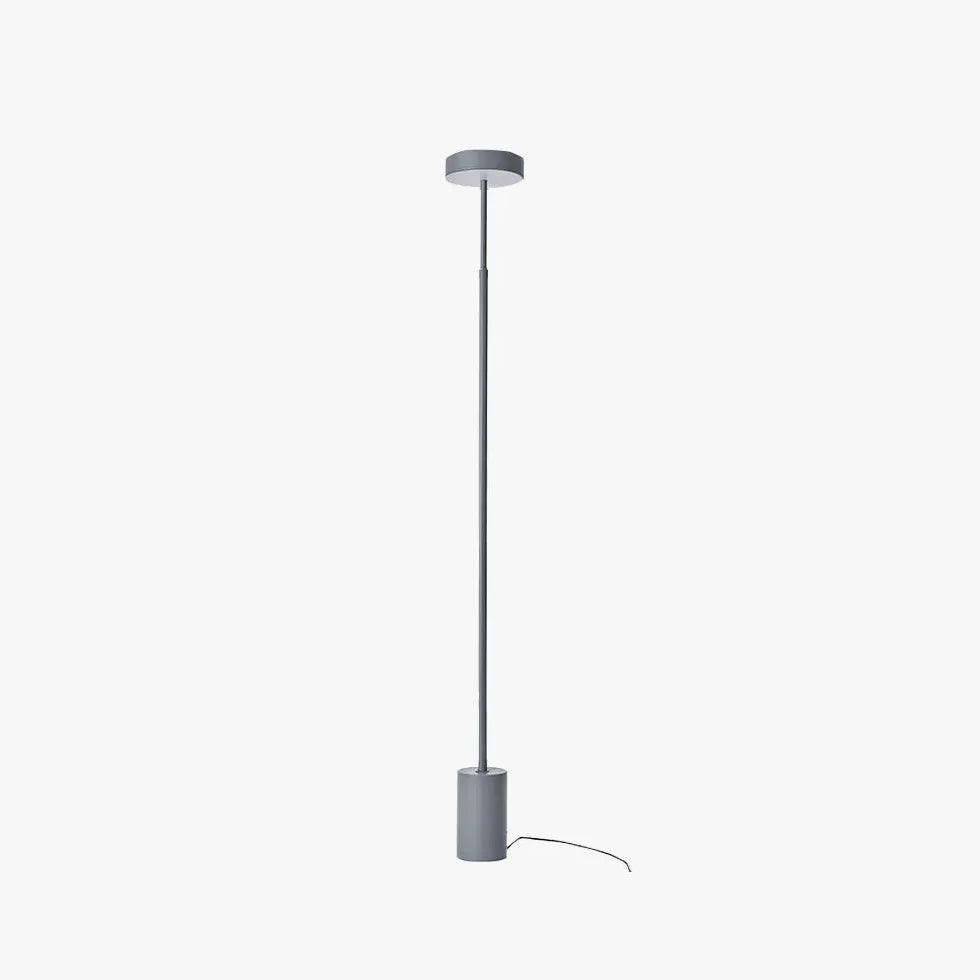Sleek Modern Black Round Minimalist Floor Lamp - Adjustable Height for Living Room, Bedroom, or Office Lighting Decor