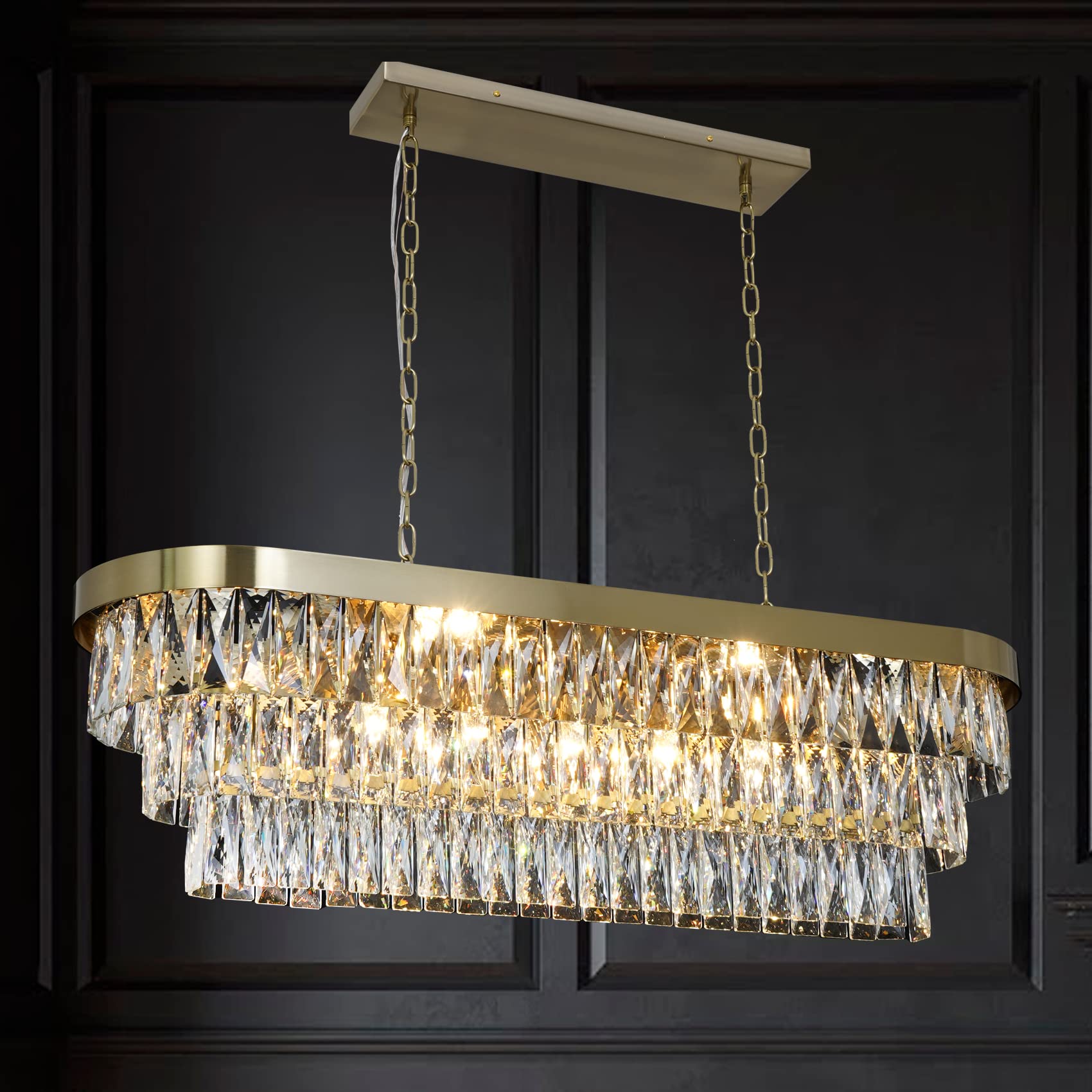Aheylity Modern Crystal Chandelier - 39.37