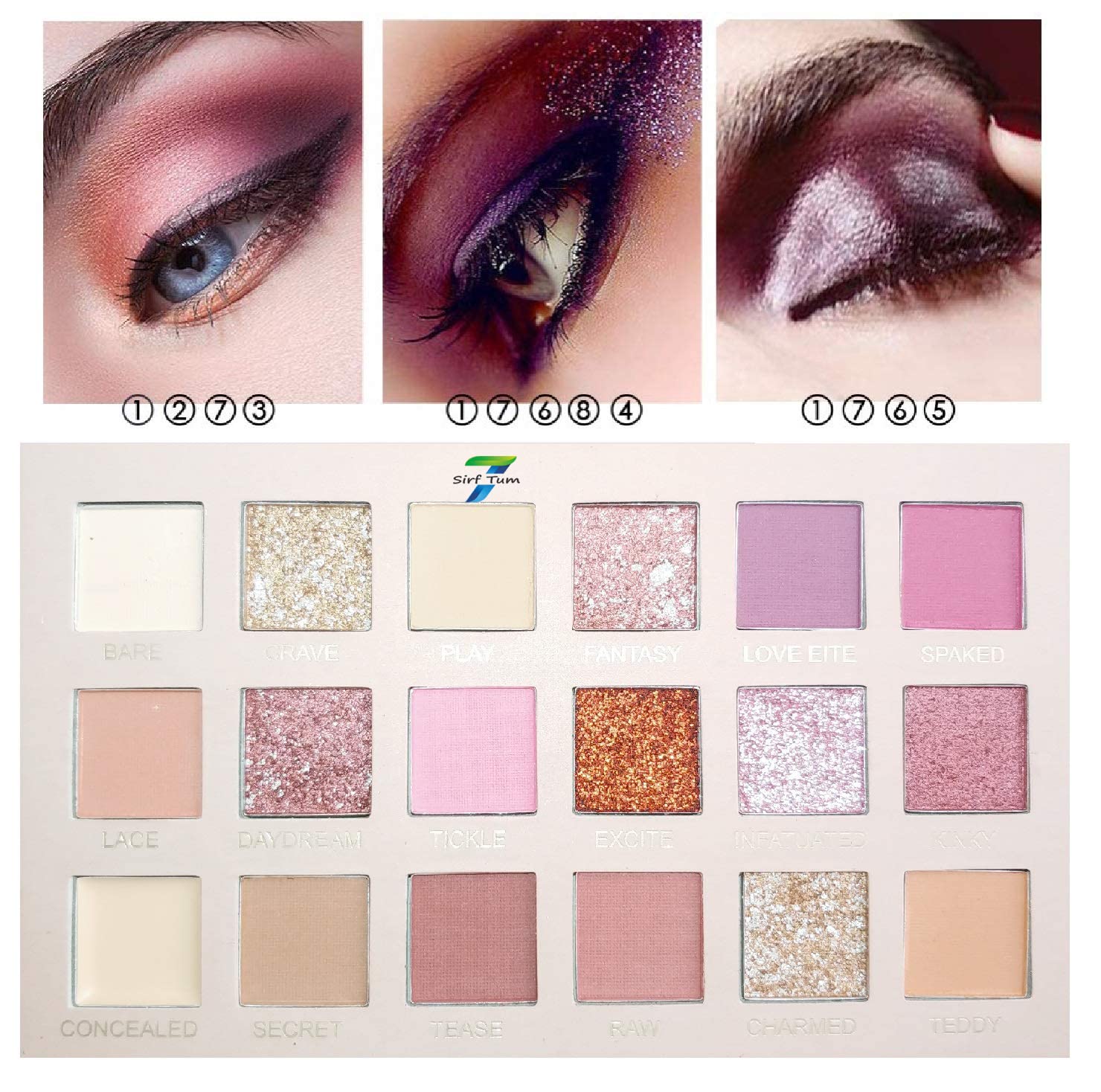 18-Shade Nude Eyeshadow Palette & 100-Piece White Fake Nails Set with Glue - Perfect for Makeup Artists, Bridal Looks, and Party Glam