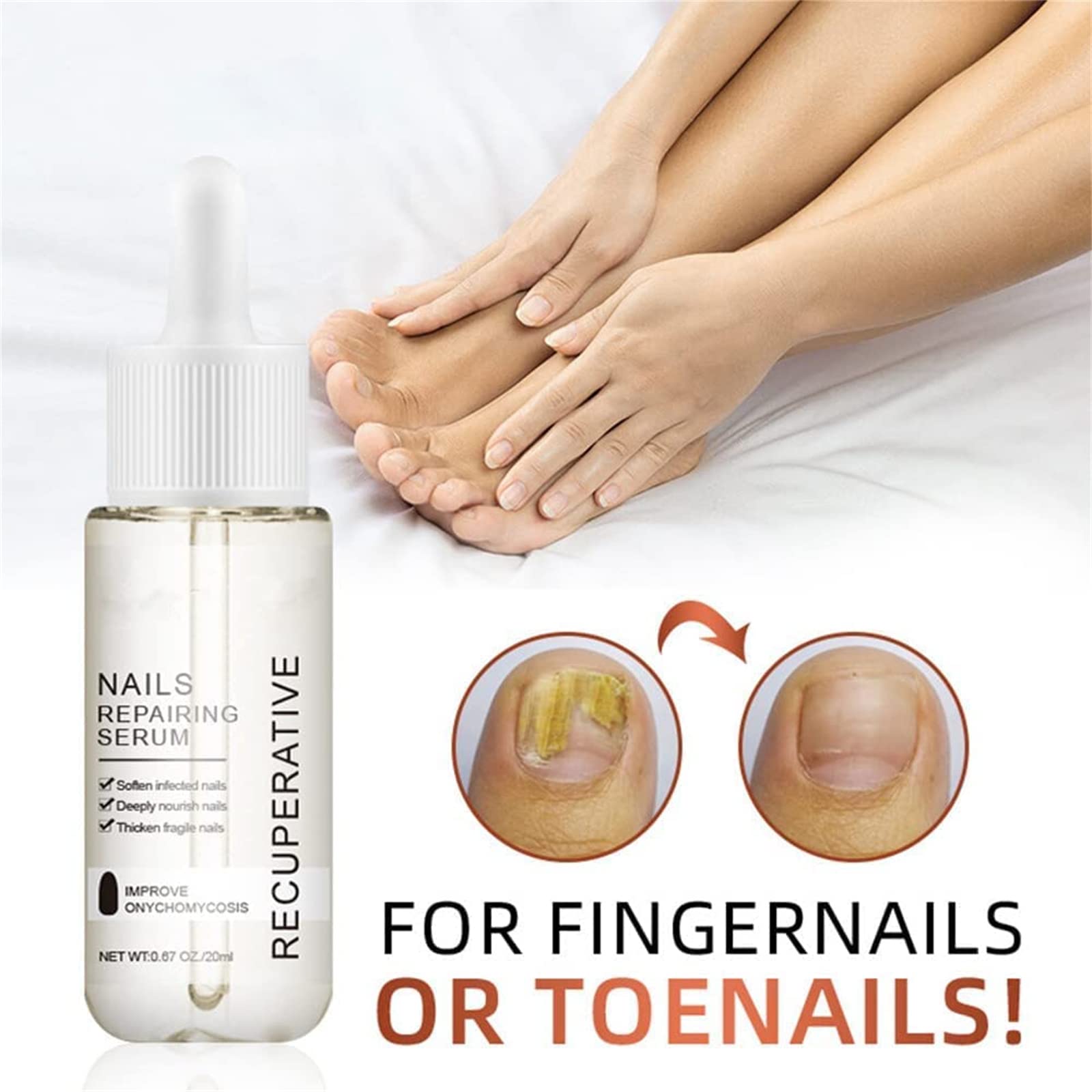 7 Days Fast Nail Growth Serum & Cuticle Oil - Strengthens Weak, Brittle Nails - Natural Nail Care Treatment for Stronger, Healthier Nails - Perfect for Manicures, Pedicures & Daily Nail Care (3 Pack)
