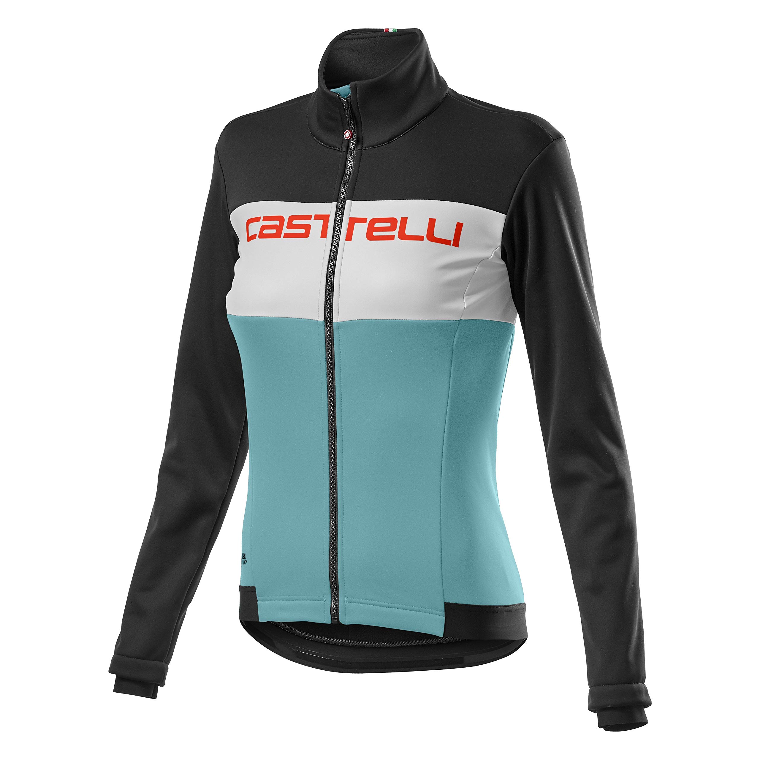 Castelli Women's Como Cycling Jacket - Waterproof Windbreaker for Biking - Savile Blue/Brilliant Pink - B20555 - Perfect for Road Cycling & Outdoor Sports