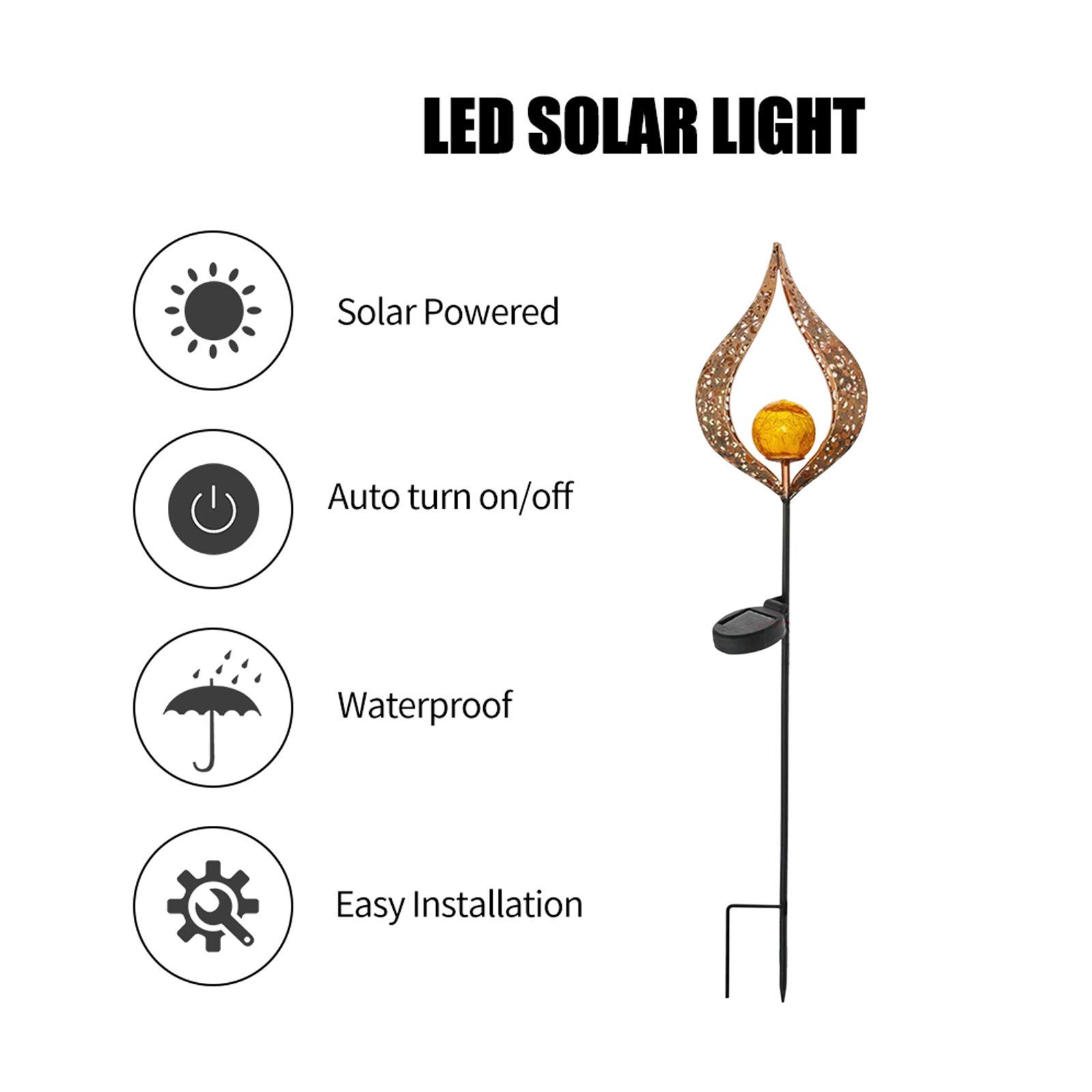 Solar Powered LED Outdoor Lights - Hollow Sun & Moon Shape Waterproof Garden Lights for Lawns, Patios, Parks | Perfect for Landscape Decoration, Pathway Lighting & Backyard Ambience