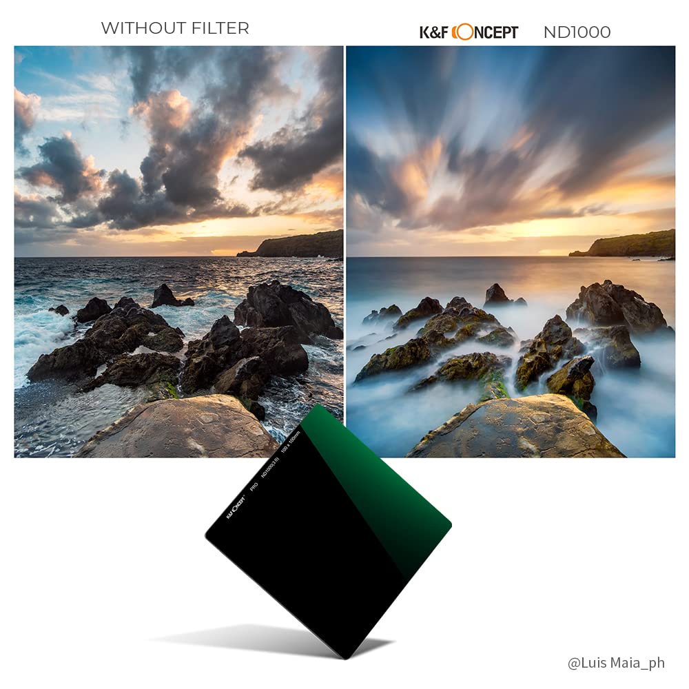 Square ND1000 + ND8 Professional Filter Kit (12 Pcs) - 10 Stop ND1000 & 3 Stop ND8 Lens Filters with Metal Holder, 8 Adapter Rings & Protective Case - Perfect for Landscape, Long Exposure & Daylight Photography