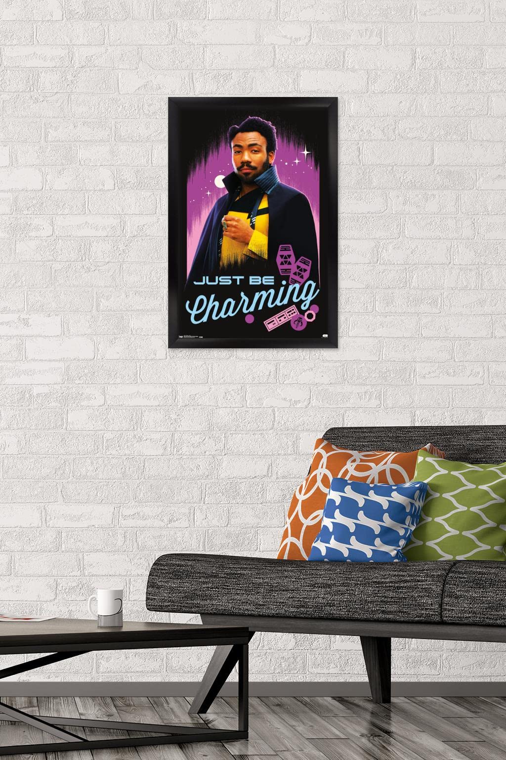 Star Wars Solo Lando Calrissian Framed Movie Poster 22.4x14.7 Inch - Black Wall Art Decor for Home Theater, Game Room & Office Display