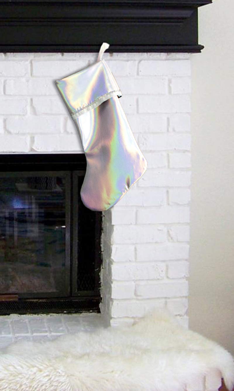 Sparkling Unicorn Christmas Stocking - Holographic Holiday Decor for Teens, Girls & Kids | Perfect for Xmas Tree, Fireplace Mantel & Festive Home Decor
