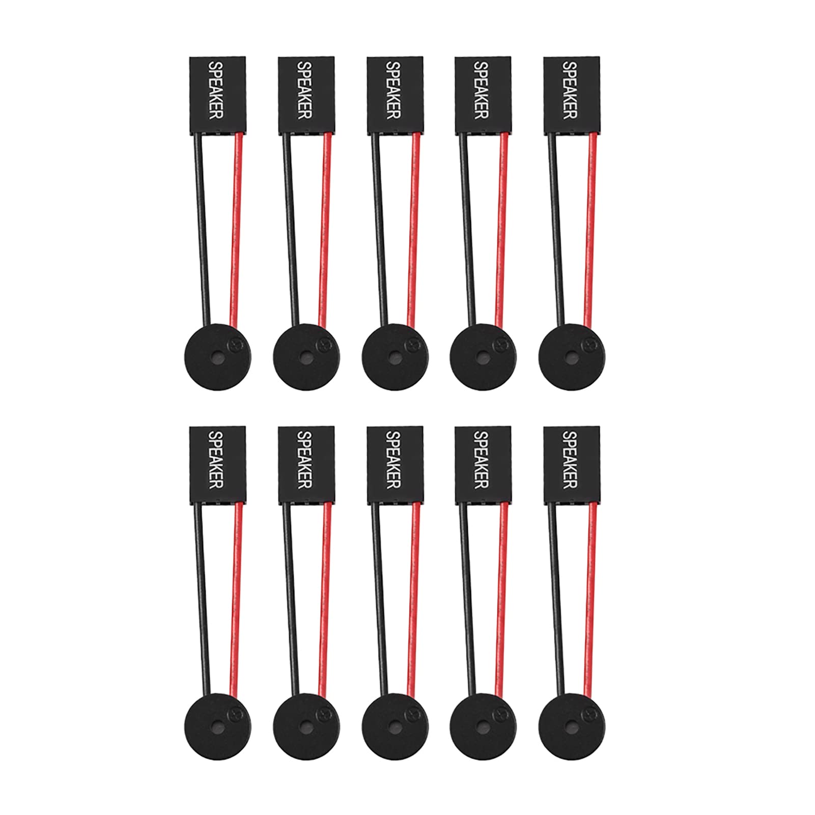 10pcs PC Motherboard Internal Buzzer Speaker Connector Plug - Desktop Computer Mainboard Case Beep Speaker Replacement Parts for DIY PC Build & Repair
