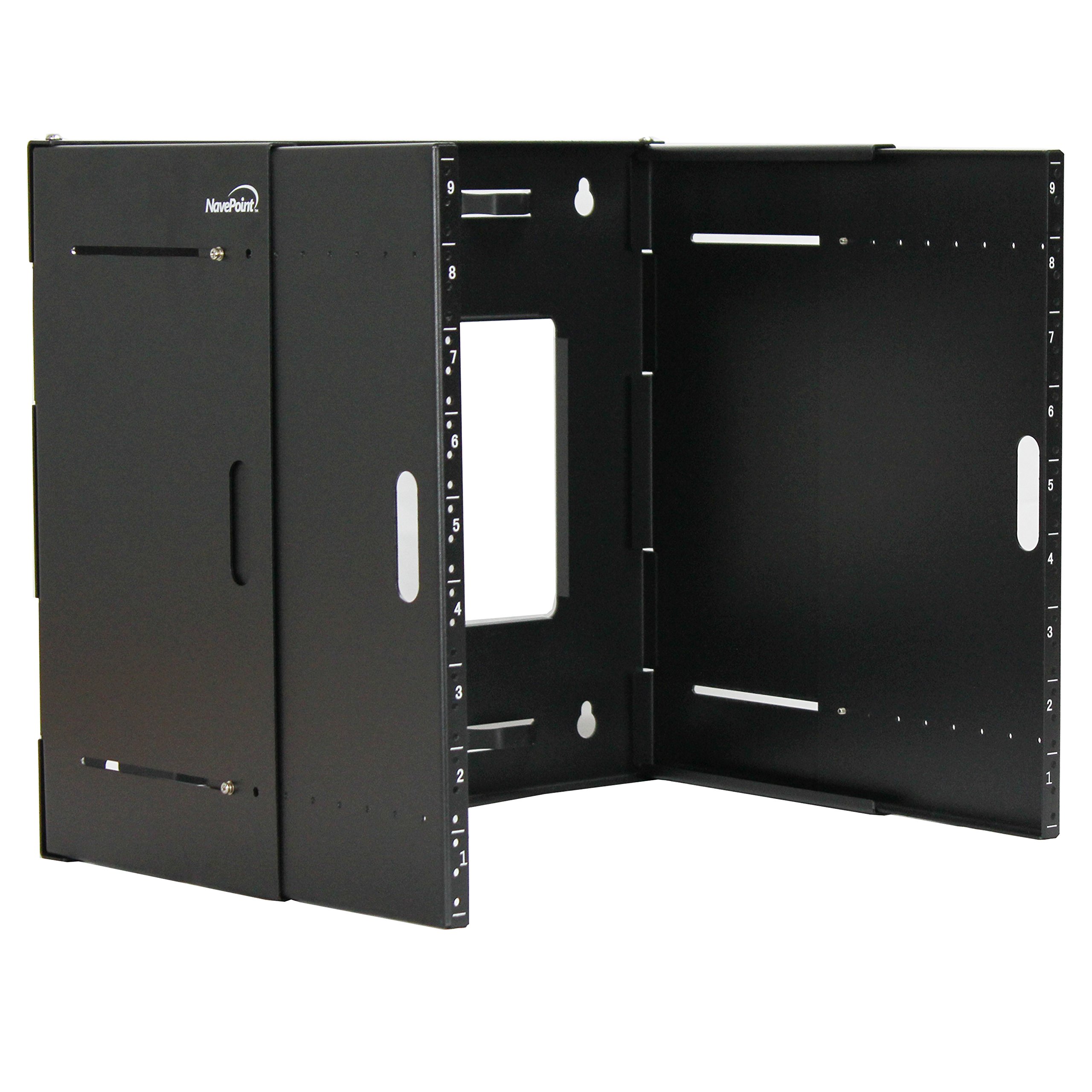 NavePoint 9U Wall Mount Patch Panel Rack for 19