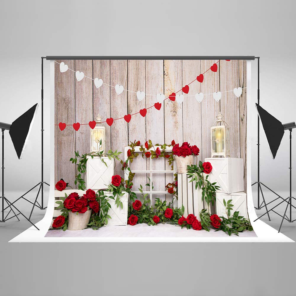 10x10ft (3x3m) Valentine's Day Photography Backdrop - Romantic Wedding Photo Background for Valentine Party Decorations, Anniversary Celebrations & Couple Photos