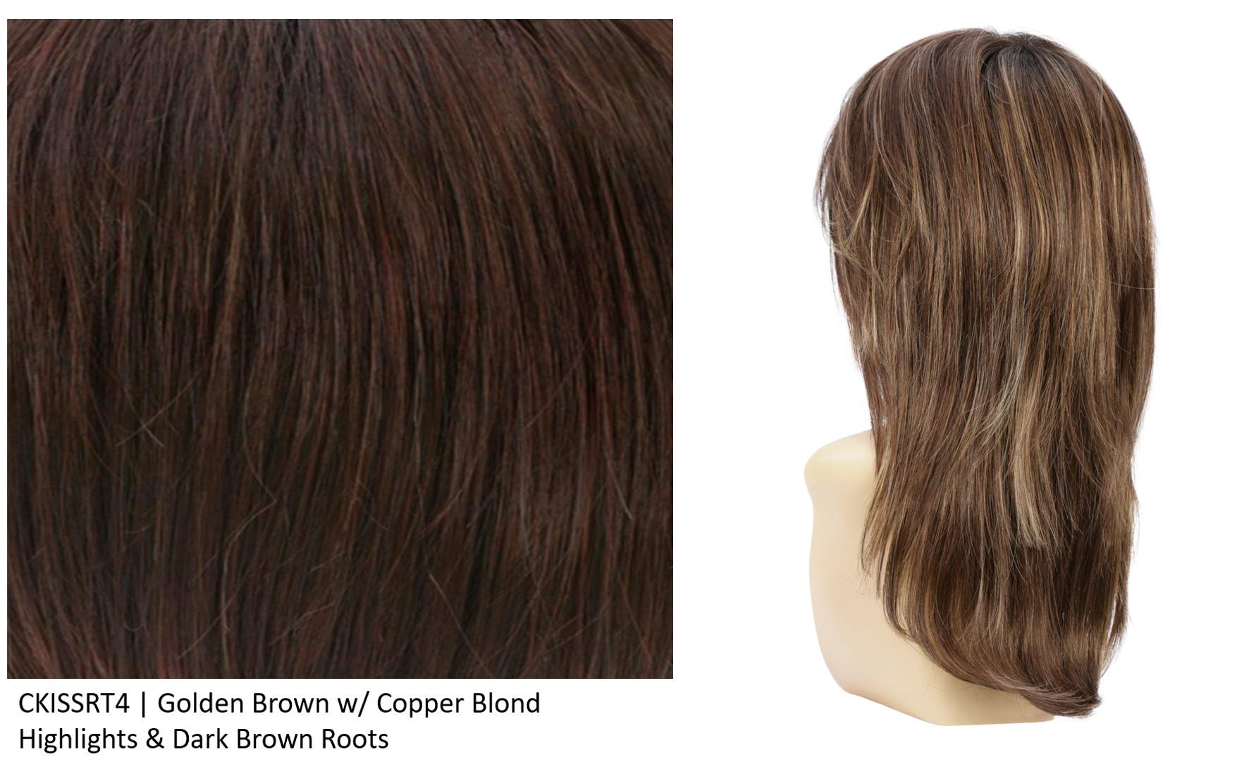 Estetica OCEAN Front Lace Wig 5-Piece Bundle with Wig Liner, Wide Tooth Comb, Belle of Hope Luxury Shampoo & Care Guide (CKISSRT4) - Perfect for Daily Wear, Cosplay & Special Occasions