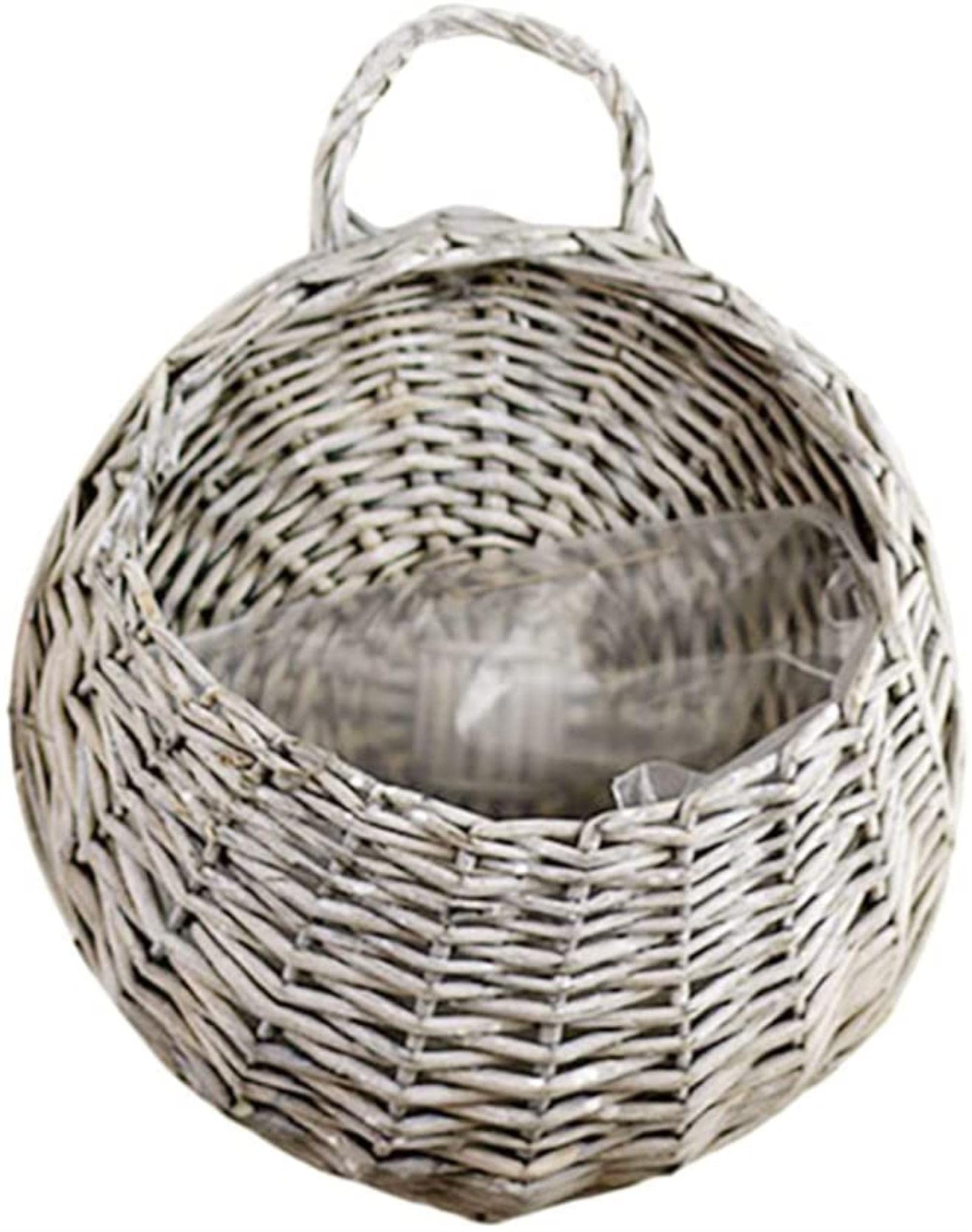 HAO JH Woven Wall Hanging Flower Baskets - Natural Wicker Bird Nest Planters for Home Garden, Wedding & Courtyard Decor | Perfect for Indoor/Outdoor Hanging Plants, Boho Home Decor, and Rustic Wall Decorations