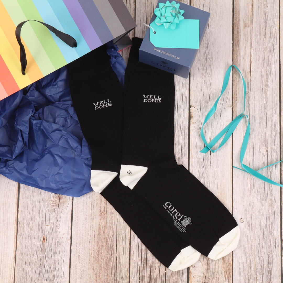 Premium Men's Well Done Socks - Soft Comfortable Cotton Crew Socks for Everyday Wear, Work & Casual Outfits