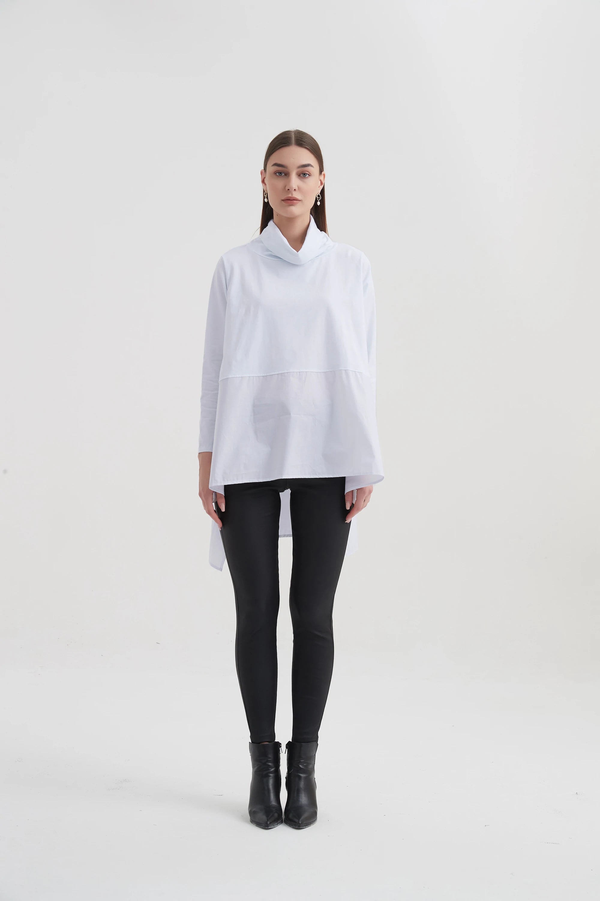 Elegant Cowl Neck Ava Top for Women - Soft White Blouse for Casual & Office Wear | Perfect for Work, Date Night & Everyday Outfits