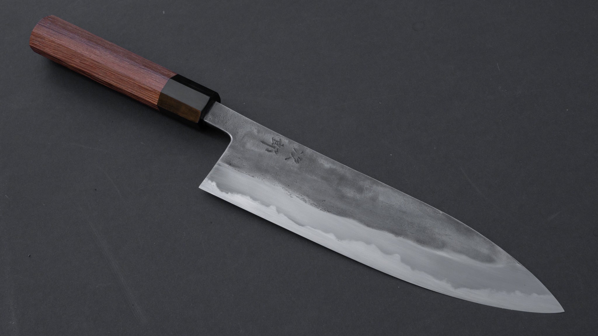 Premium Jiro Tsuchime Wa Gyuto 210mm Japanese Chef Knife with Taihei Tagayasan Handle (#040) - Perfect for Sushi, Sashimi & Precision Cutting in Professional Kitchens