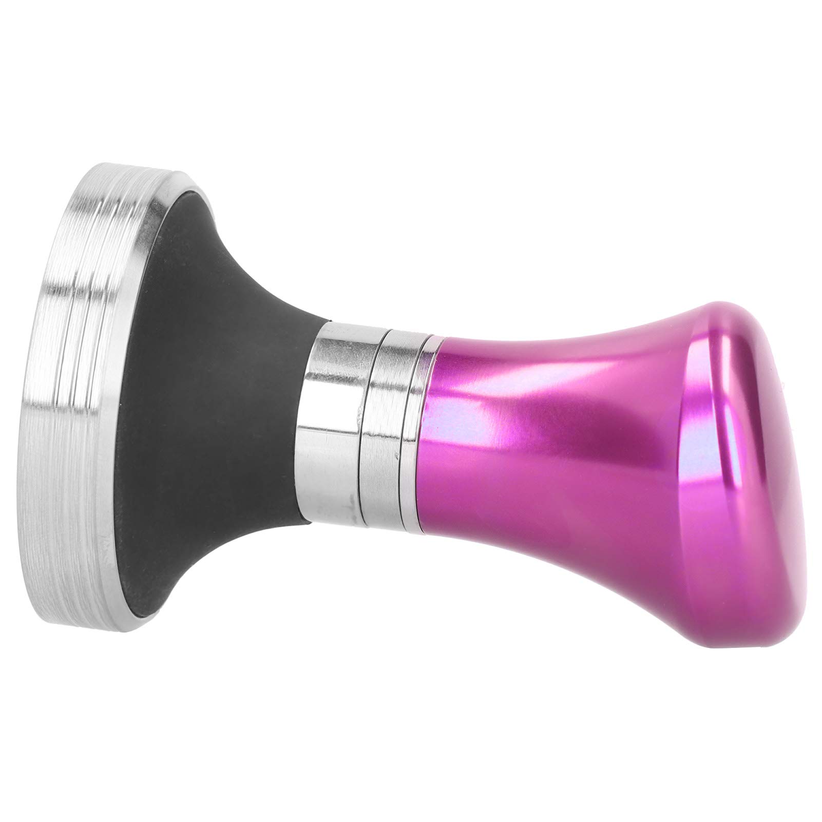 Premium 58mm Coffee Tamper - Stainless Steel Flat Base Espresso Powder Press with Adjustable Height - Perfect for Home Baristas & Coffee Shops - Barista Accessories for Espresso Machines (Rose Red) - Ideal for Latte Art & Professional Coffee Brewing