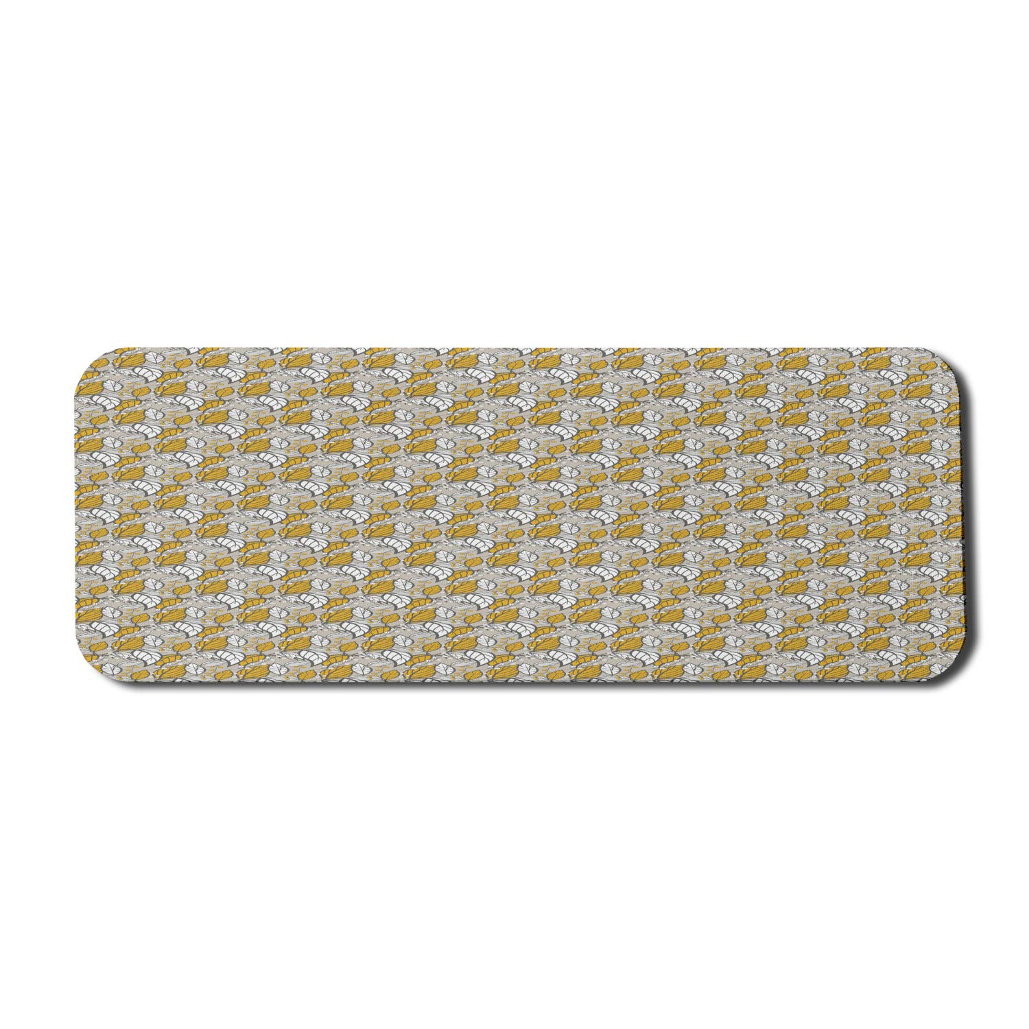 Ambesonne Botanical Computer Mouse Pad - Pastel Leaf Branches Autumn Harvest Theme, Non-Slip Rubber Gaming Mousepad (31