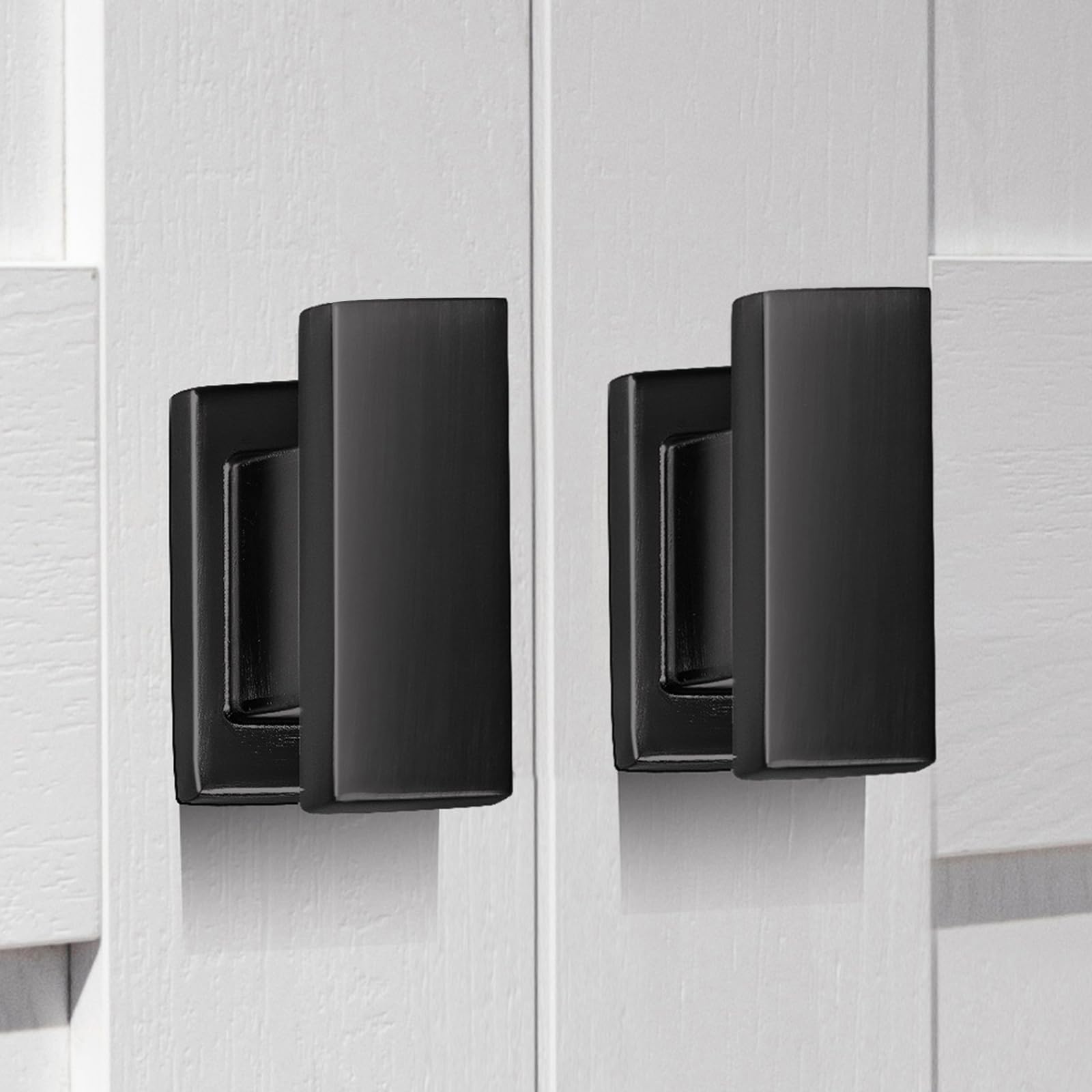 10 Pack Matte Black Cabinet Knobs - Solid Zinc Alloy for Kitchen, Bathroom & Closet
