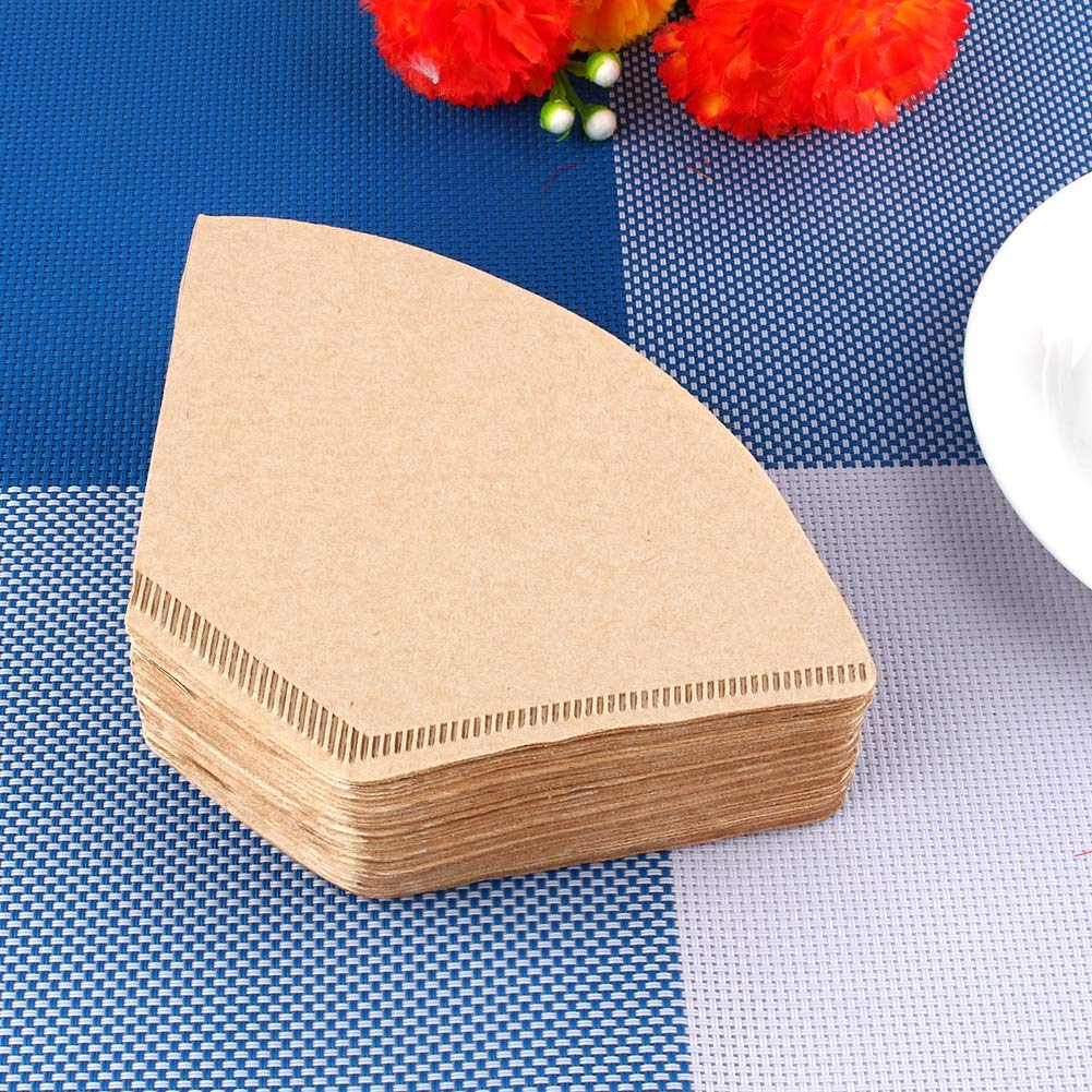 100 PCS Unbleached Round Paper Coffee Filters - Replacement for Coffee Makers, Espresso Machines & Drippers | Eco-Friendly Conical Brewing Filters for Home, Office & Cafe Use