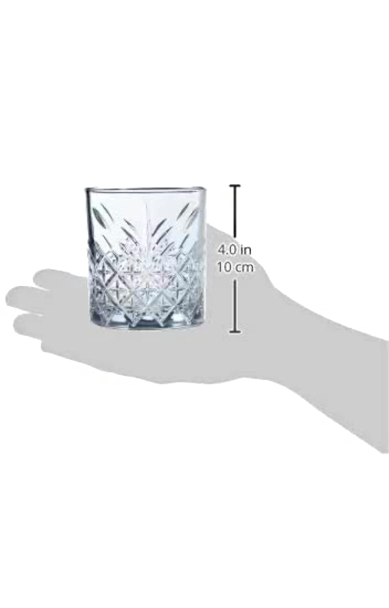 Decoret Timeless Series 11.05 Oz. Etched Glass Goblets - Set of 12 Stemmed Water Glasses, Dishwasher Safe & Chip Resistant Clear Crystal Cups for Wine, Cocktails & Elegant Dining