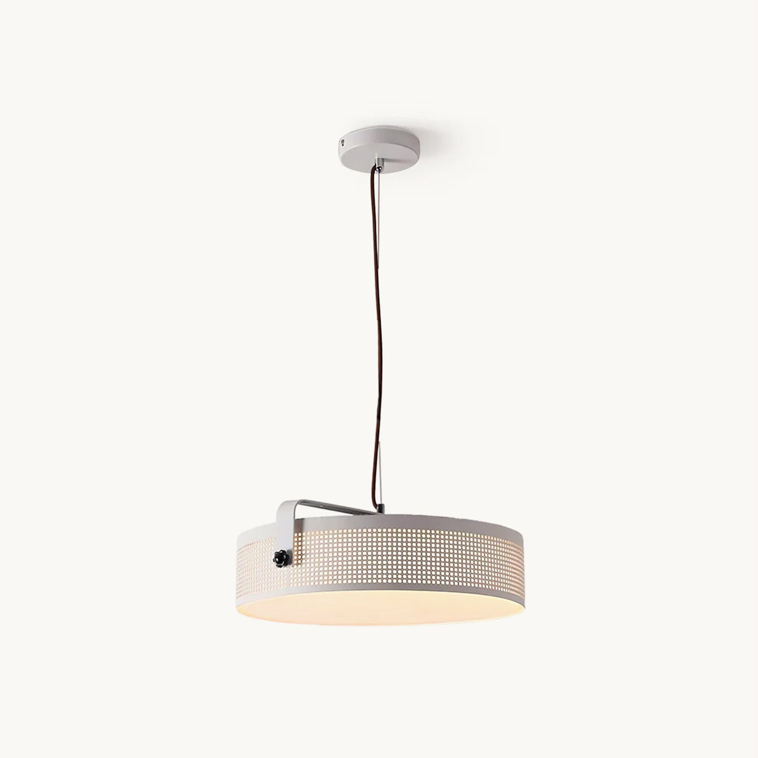 Modern Dana Round Pendant Light - Vintage Industrial Ceiling Lamp with Metal Shade - Perfect for Dining Room, Kitchen Island, Bedroom or Living Room Lighting