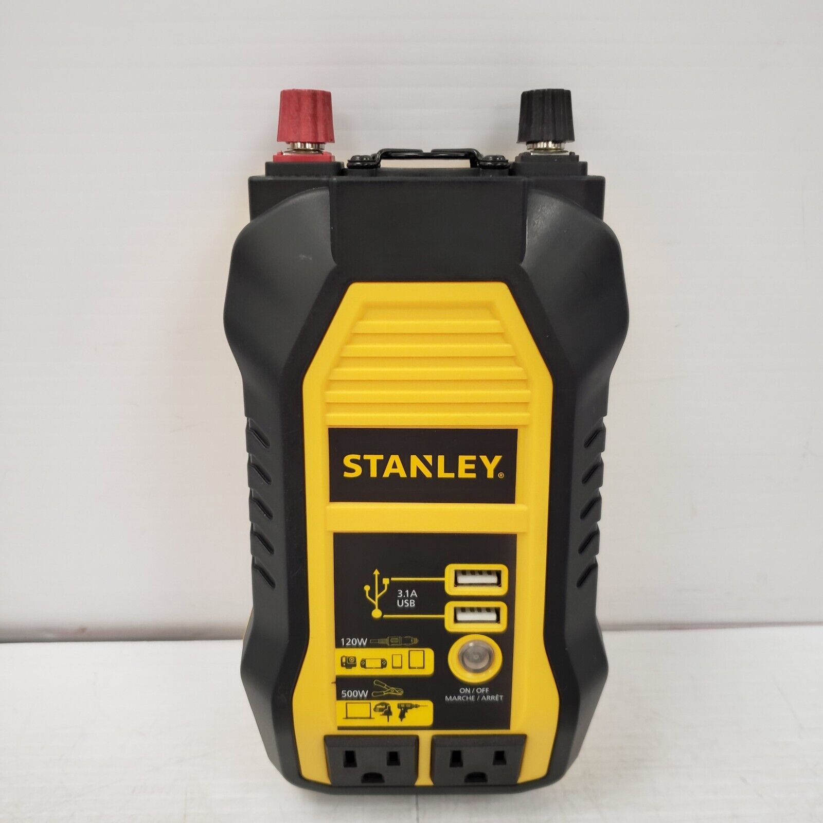 Stanley P1500DCA 1500W Power Inverter with Dual AC Outlets for Car, Truck, RV - Convert 12V DC to 120V AC - Perfect for Camping, Road Trips & Emergency Power Outages