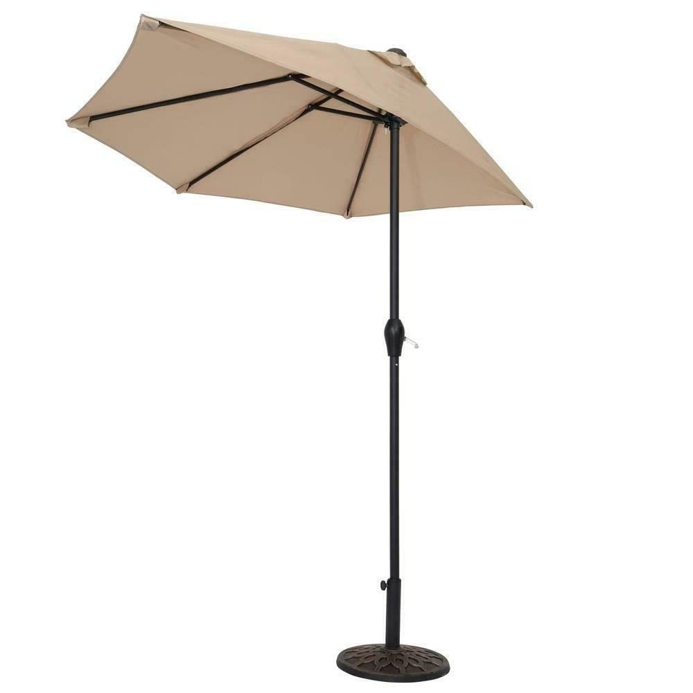 HLJMAQ 9 FT Waterproof Folding Beach Umbrella - UV Protection Half Round Sunshade for Outdoor, Pool, Patio & Backyard Use