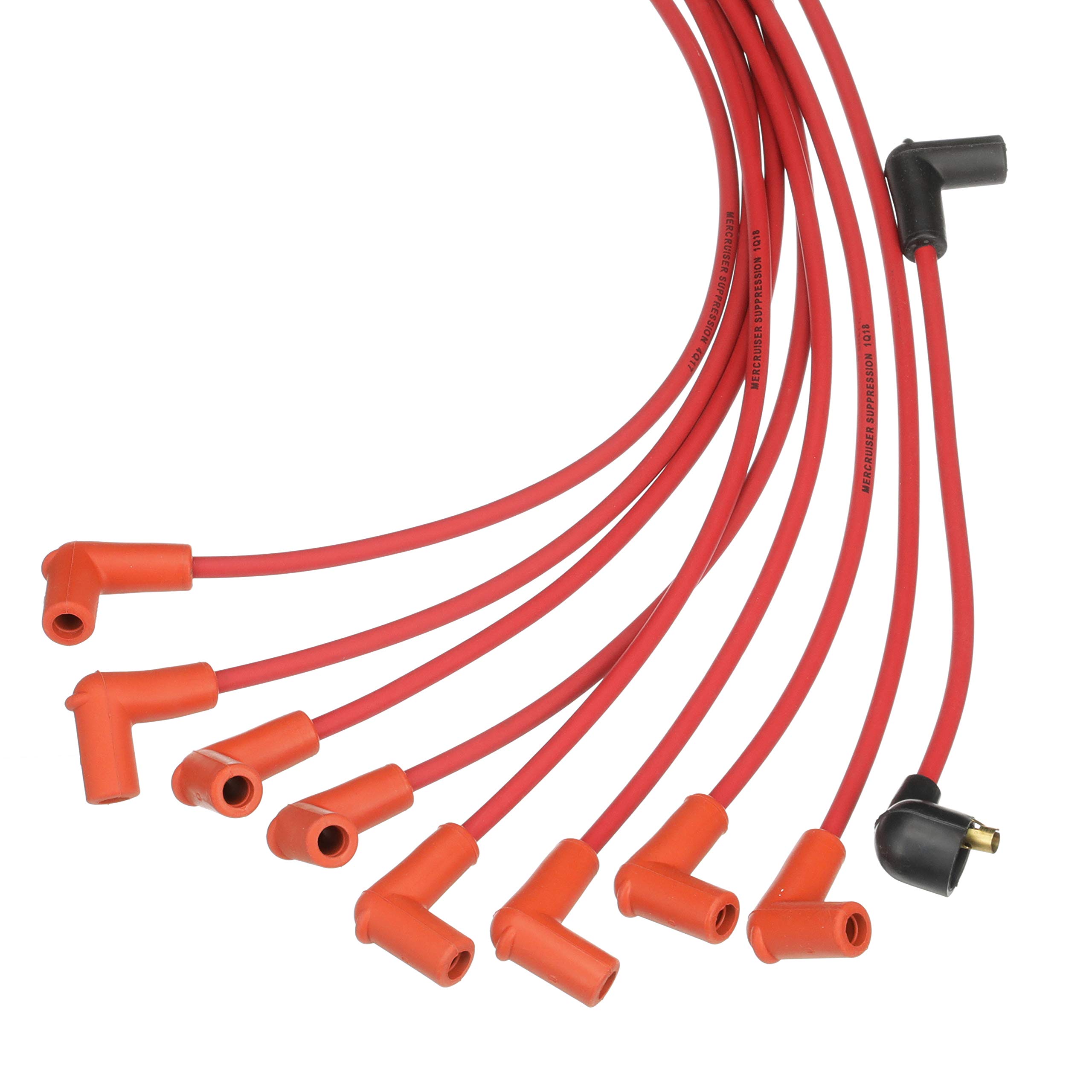Quicksilver 816608Q83 Red High-Performance Spark Plug Wire Kit - Compatible with Marine & Automotive Engines - Ideal for Boats, Jet Skis, and Classic Cars