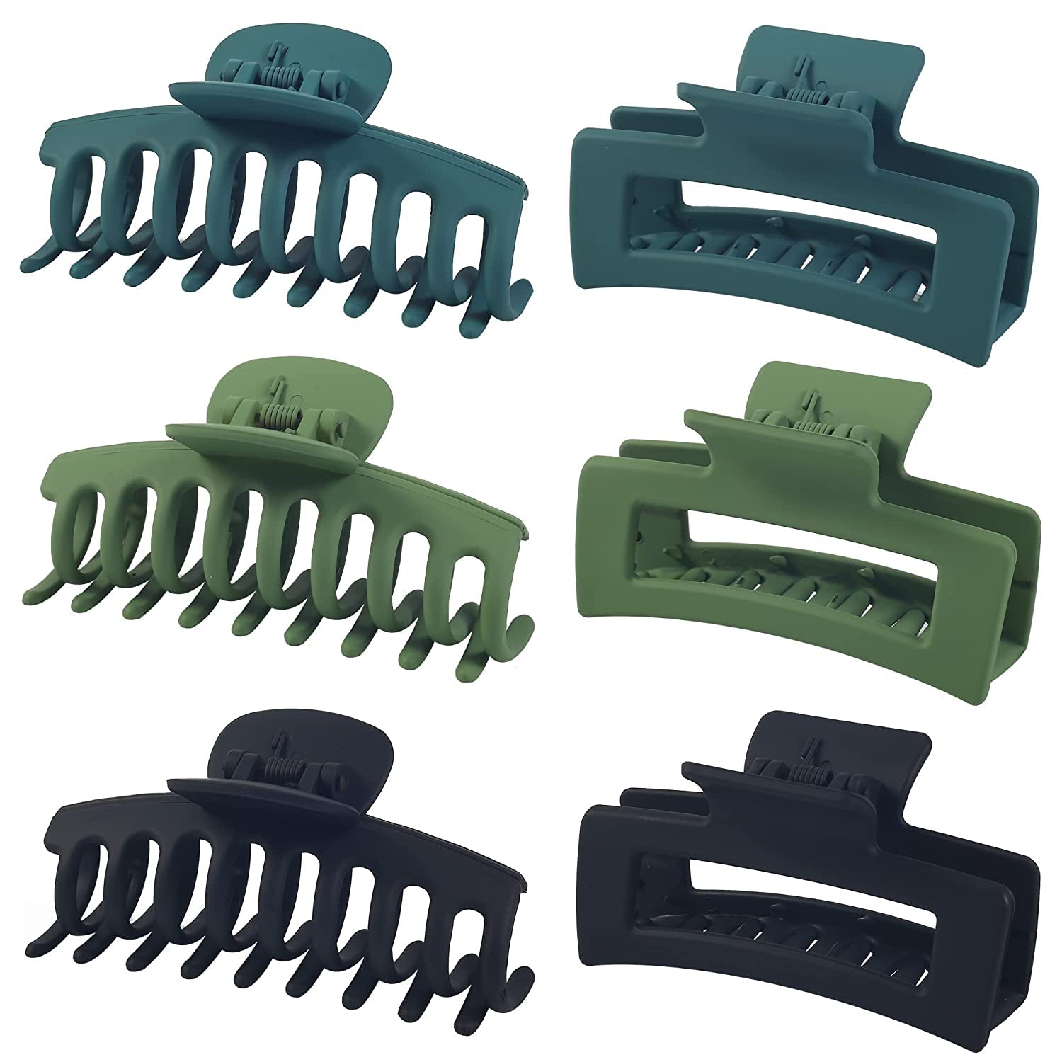 Large 3.5 Inch Matte Hair Claw Clips for Women - Strong Hold Non-Slip Jaw Clips for Thin Hair | Perfect for Updos, Ponytails & Everyday Hairstyles
