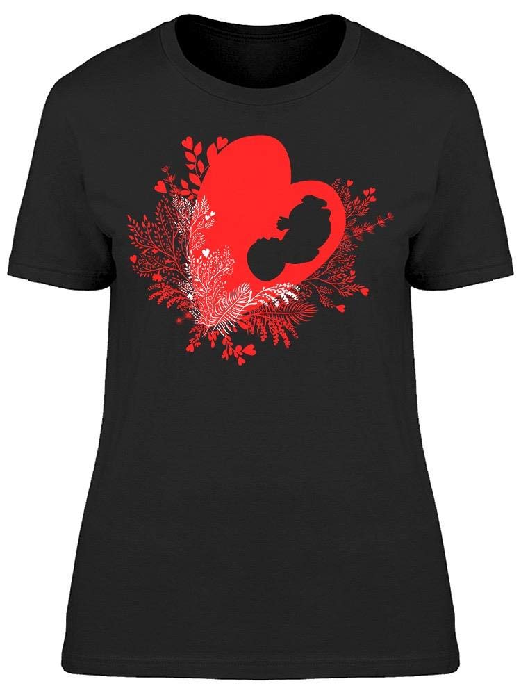 Heart Womb Baby T-Shirt for Women - Comfortable Maternity & Pregnancy Tee for Expecting Moms, Baby Shower Gift, Gender Reveal