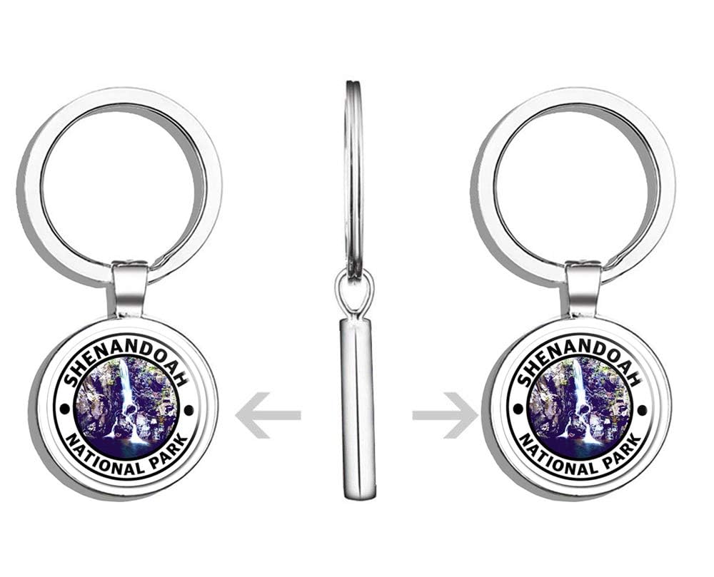 Shenandoah National Park Virginia RV Travel & Hiking Double-Sided Stainless Steel Keychain - Key Ring Holder for Car Keys, Backpacks & Outdoor Gear | Perfect for Camping, Road Trips & Adventure Enthusiasts