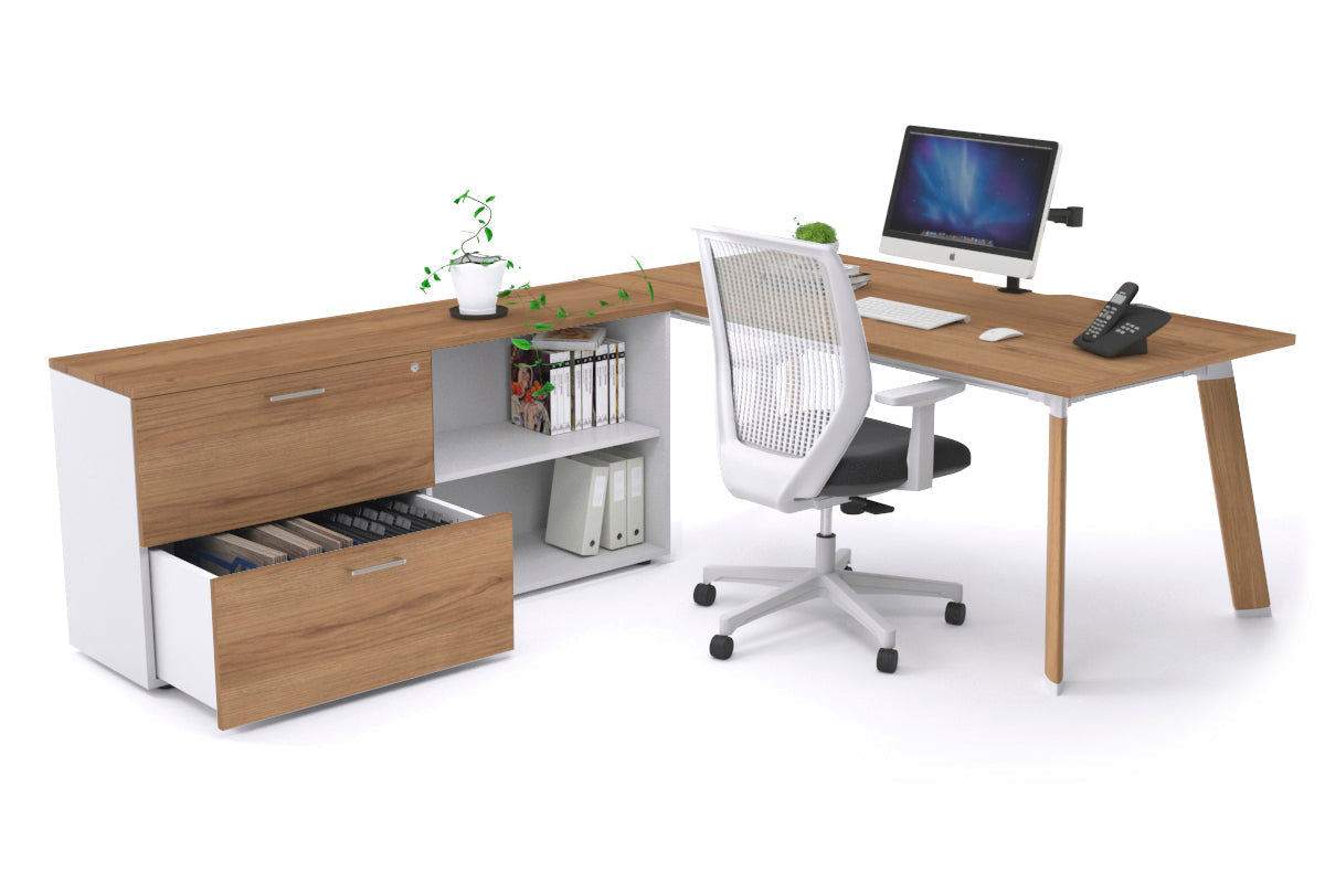 Switch Executive Setting With Uniform Spine Wood Imprint Frame [1600L x 800W with Cable Scallop] - Perfect for Office Desks, Conference Rooms & Home Workstations