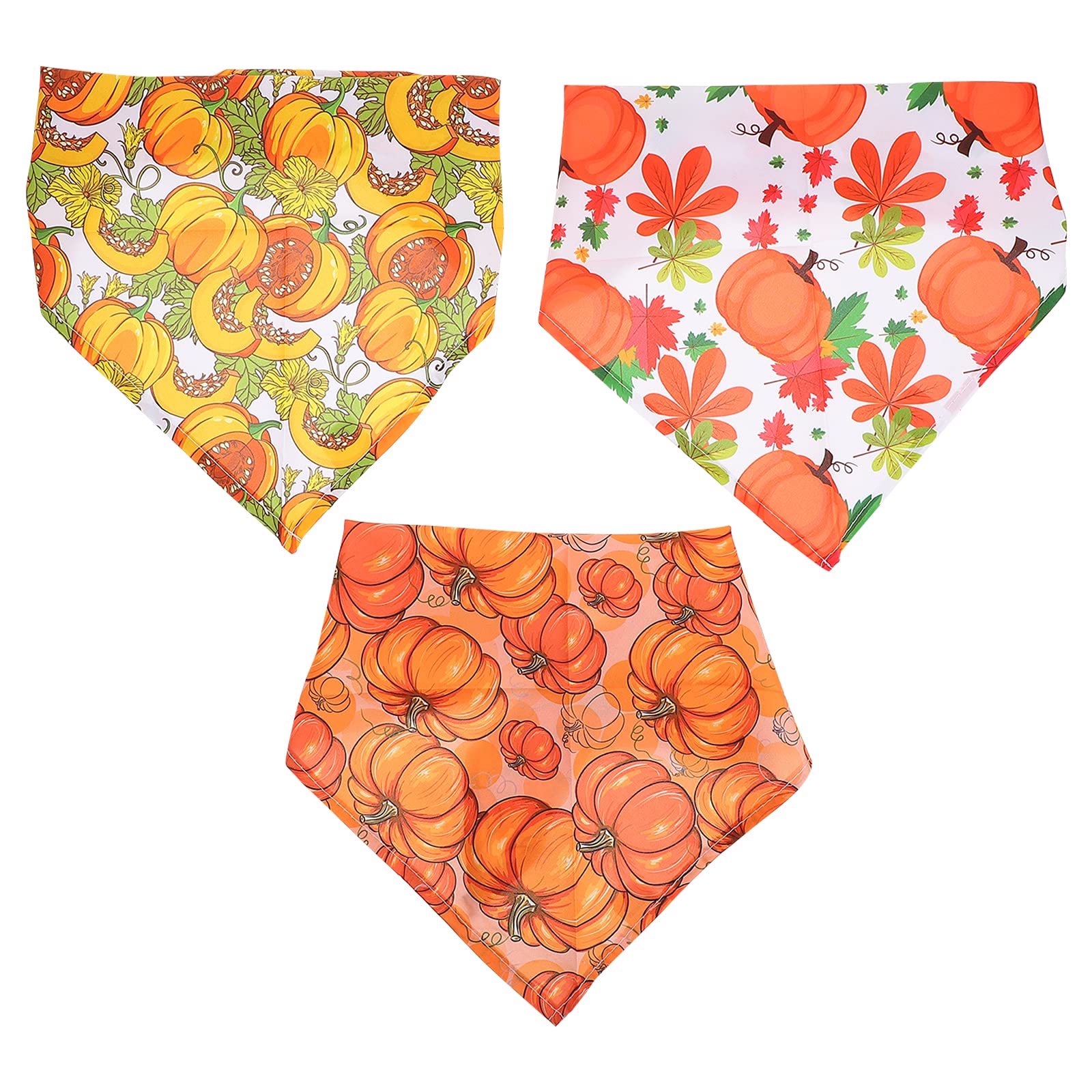 3-Pack Dog Bandanas - Absorbent Pet Saliva Towels, Halloween & Holiday Bibs for Dogs, Cute Dog Sweater Accessories - Perfect for Festive Parties, Costume Events & Daily Wear