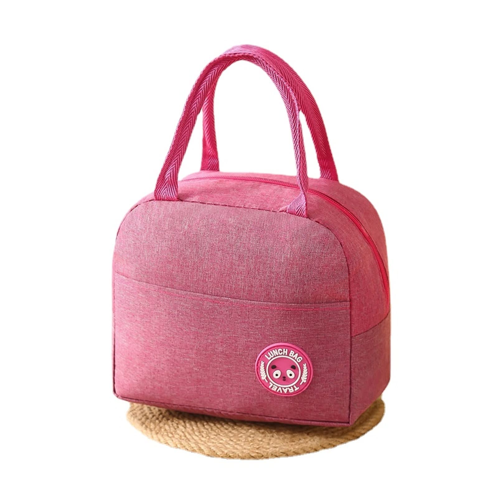 Insulated Lunch Bag for Women, Men & Kids - Waterproof Refrigerated Lunch Tote for School, Work, Travel & Picnics - Rose Red Lunch Box for Office, Camping & Outdoor Activities