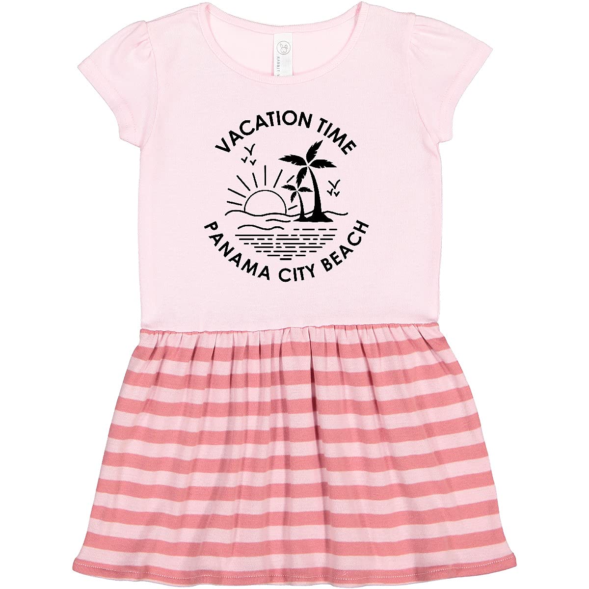 Inktastic Vacation Time in Panama City Beach Toddler Dress - Cute & Comfortable Summer Outfit for Girls - Perfect for Beach Trips, Family Vacations & Outdoor Play