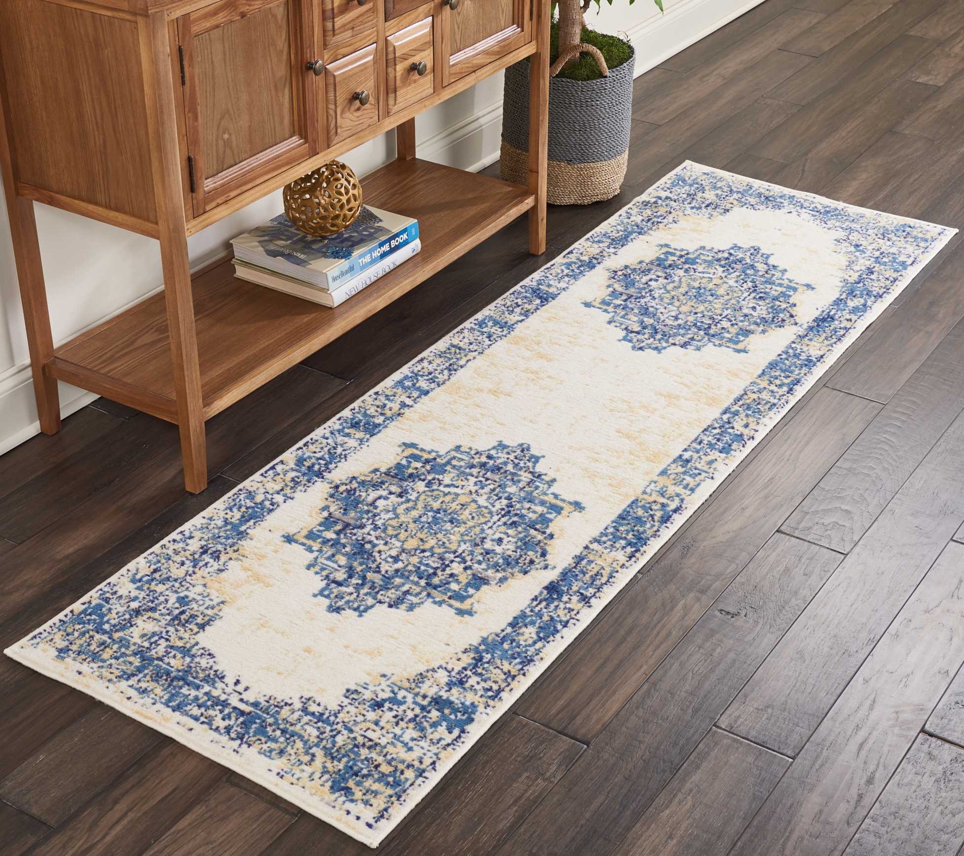 Nourison Grafix Traditional Area Rug 2'3'' x 7'6'' - Modern Design, Easy to Clean, Non-Shedding - Perfect for Bedroom, Living Room, Dining Room & Kitchen (8' Runner Rug for Hallways & Entryways)