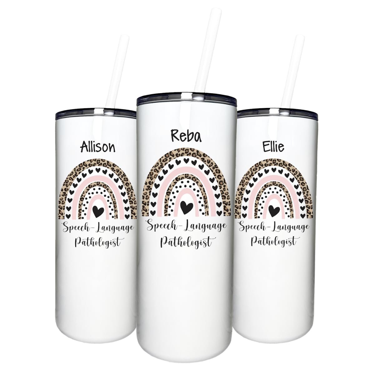 Personalized SLP Tumbler 18oz - Stainless Steel Vacuum Insulated Cup for Therapists