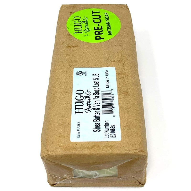 HUGO NATURALS Shea Butter & Vanilla Soap - Moisturizing Bar for Dry Skin, Natural Ingredients, Handmade Vegan Soap - Perfect for Daily Bath, Shower & Gift Giving