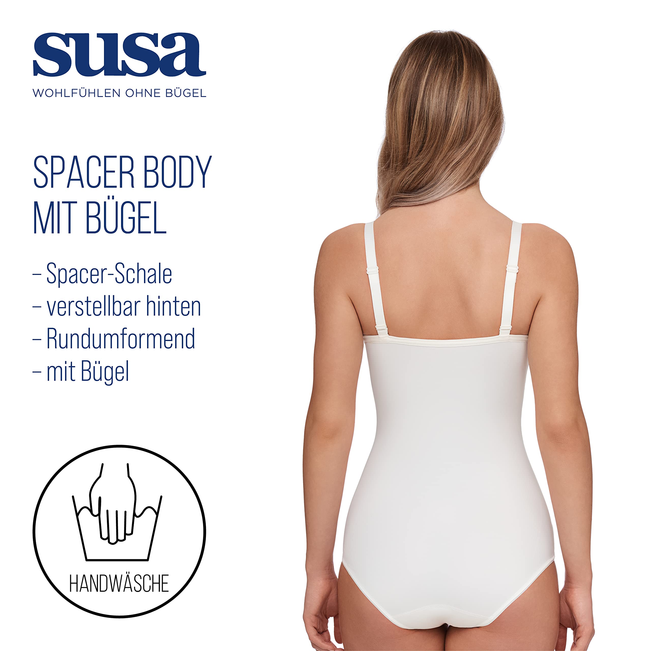 Women's Underwire Bodysuit 6552 - Ivory 38A | Seamless Shapewear for Everyday Comfort & Support | Perfect for Layering, Office Wear & Special Occasions