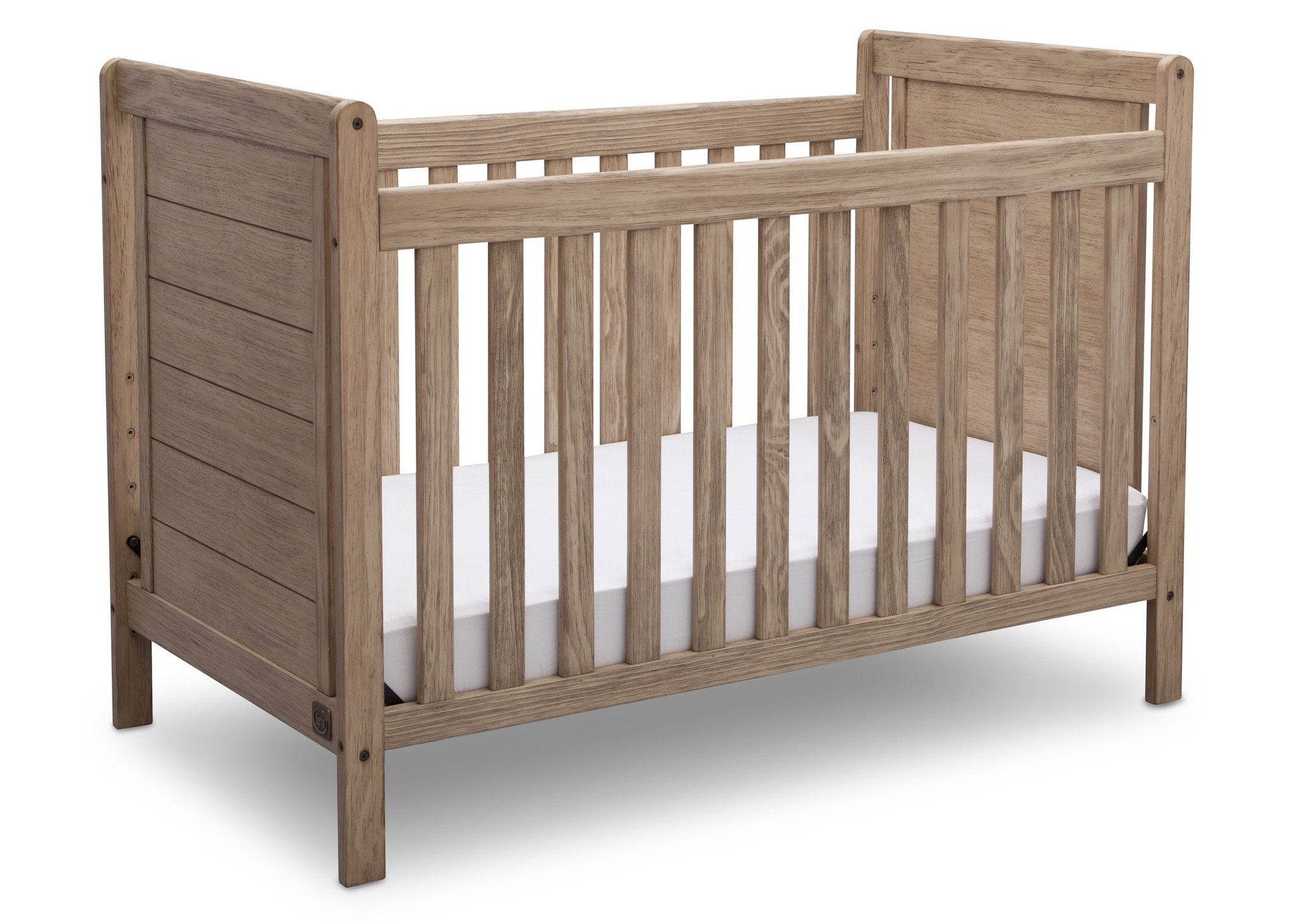 4-in-1 Convertible Baby Crib with Changing Table - White Modern Nursery Furniture for Toddlers & Newborns - Perfect for Small Spaces & Daycare Centers
