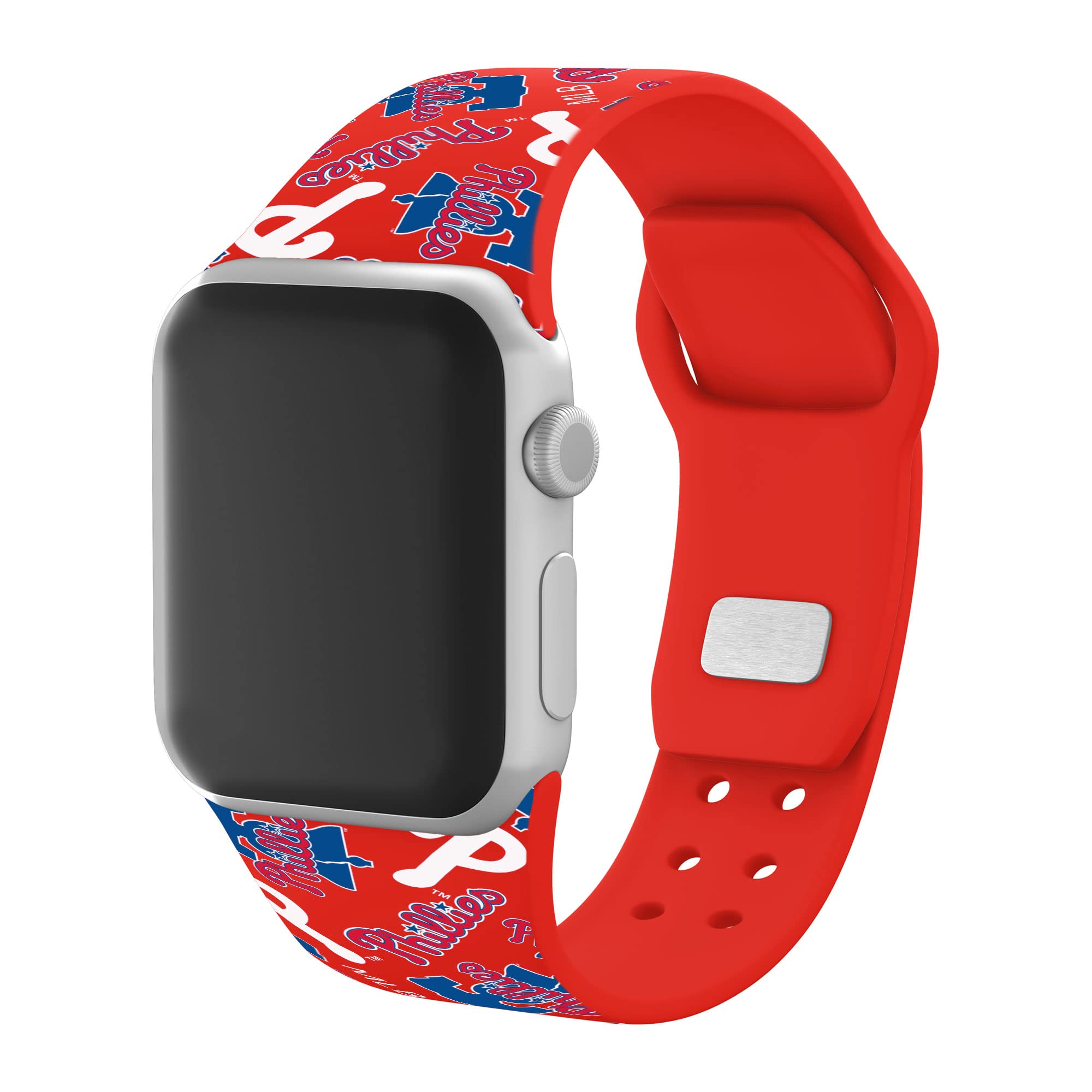 Philadelphia Phillies HD Watch Band Compatible with Apple Watch Series 1-9 - Durable Sports Wristband for Game Day, Workout & Casual Wear