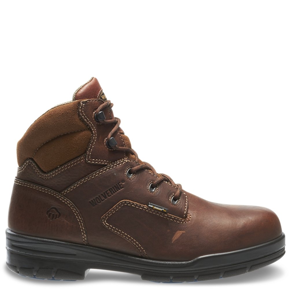 WOLVERINE Men's DuraShocks® SR Composite-Toe Work Boot - Waterproof Steel Toe Safety Shoes for Construction & Industrial Work - Heavy Duty Non-Slip Work Boots for Electricians, Carpenters & Warehouse Workers