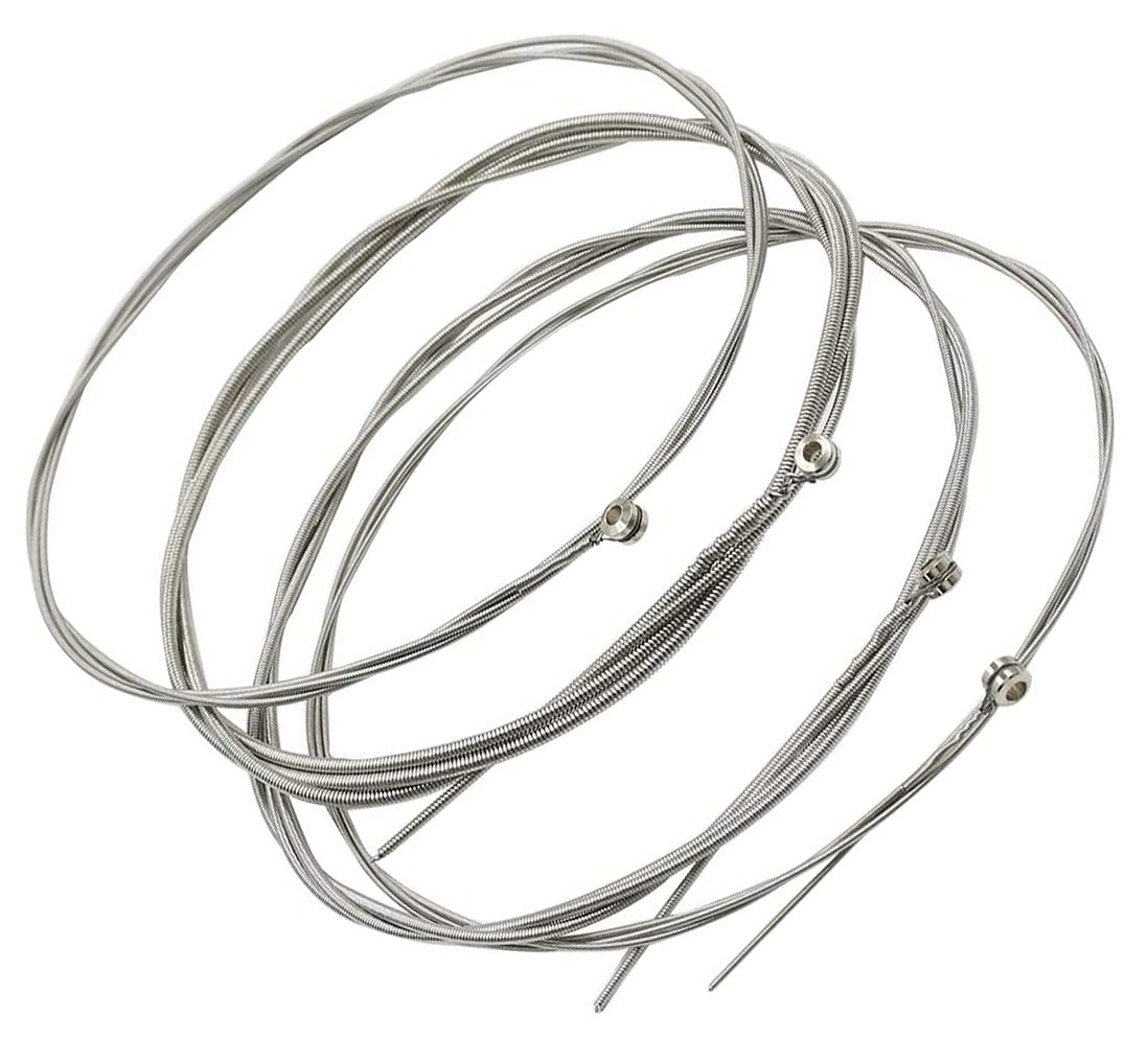 Jiayouy Stainless Steel 4 String Bass Guitar Strings - Small Ball End (046-100 Gauge) | Durable & Bright Tone for Rock, Jazz & Studio Recording