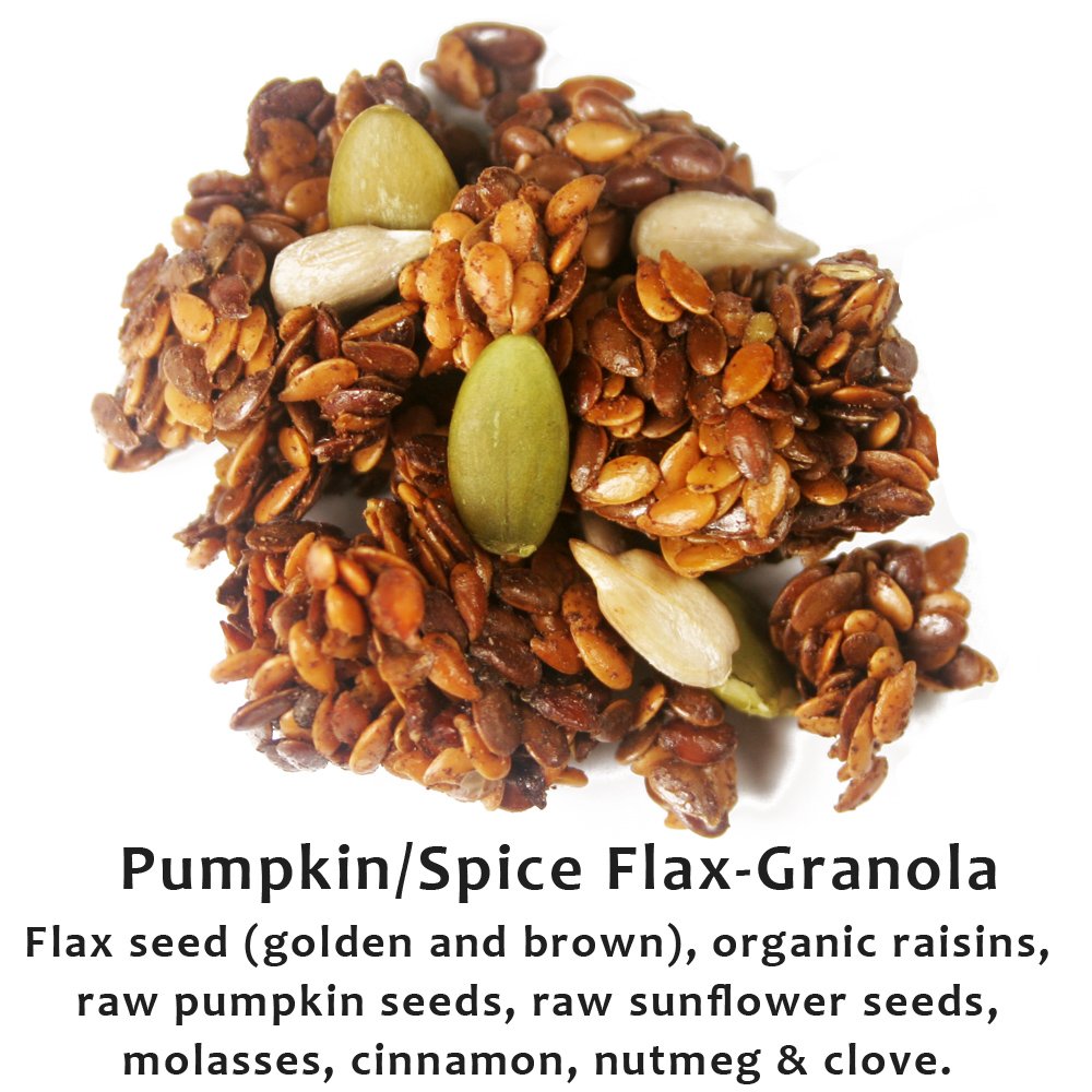 Organic Flax Granola Bulk - Pumpkin Spice Flavor | High Fiber Healthy Breakfast Cereal | Perfect for Smoothie Bowls, Yogurt Toppings & On-the-Go Snacks