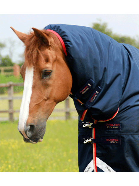 Premier Equine Buster 200g Turnout Combo with Snug Neck - Heavyweight Winter Horse Blanket for Cold Weather Riding & Stable Use