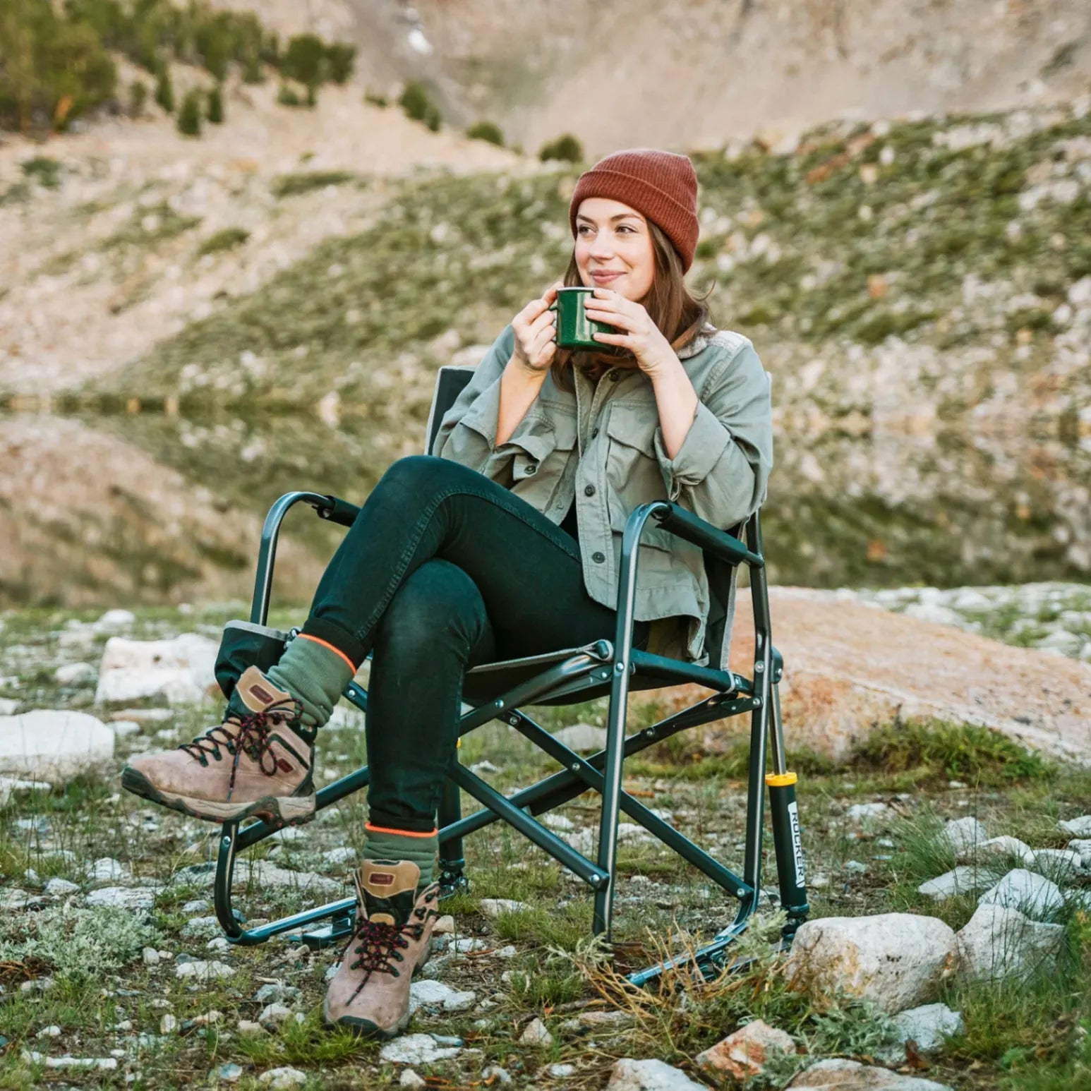 Freestyle Rocker™ - Portable and Adjustable Rocking Chair for Outdoor, Camping, and Relaxation | Perfect for Backyard, Beach, and Travel Use